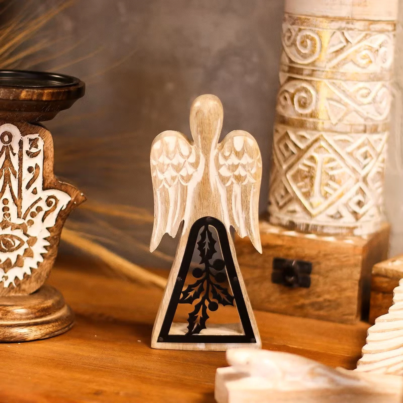 Mango Wood Angel - Whitewash with Iron Decor Cut Out 7.jpg