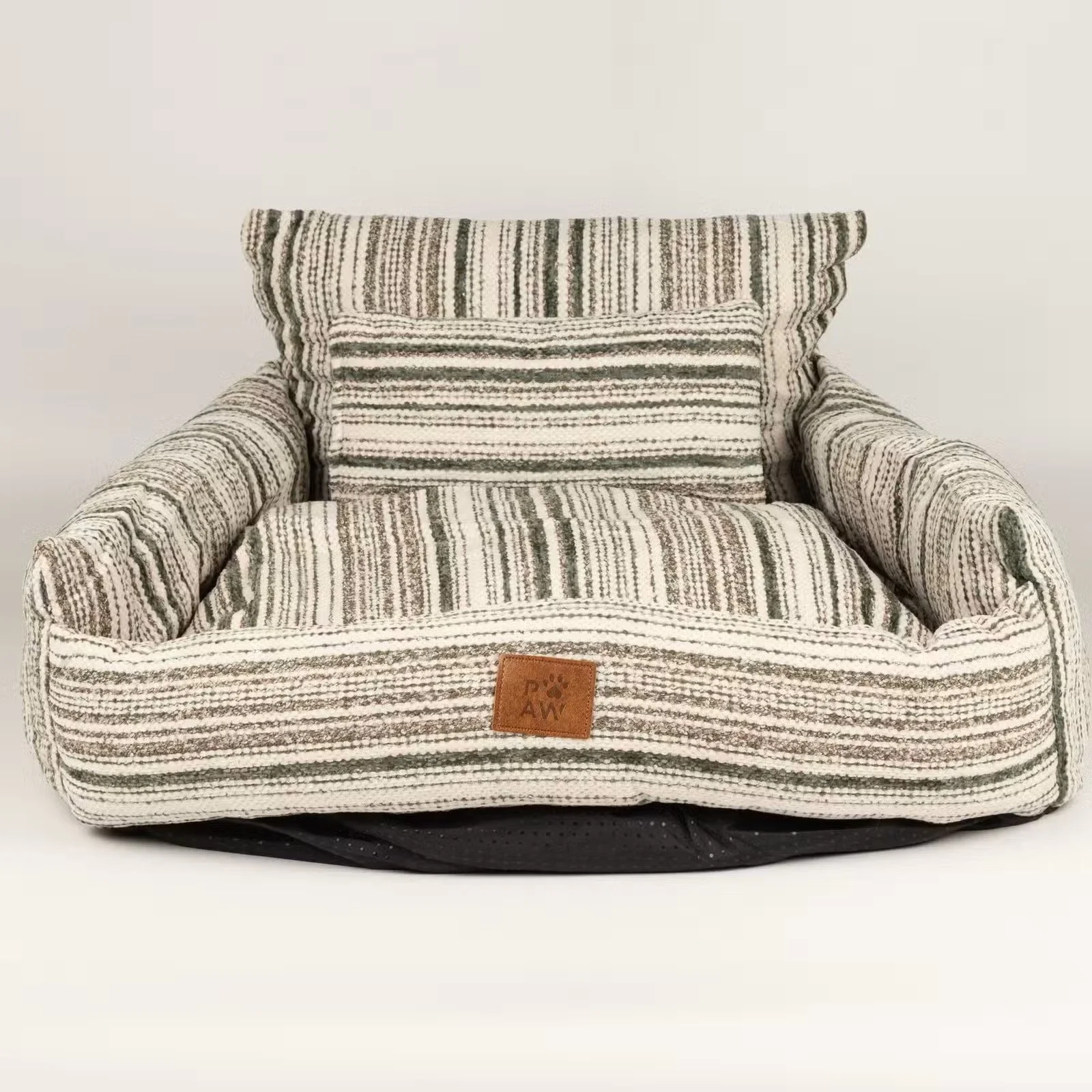 PAW Bed – Medium Sofa – Brown Stripes – 60 × 60 × 28cm 3.jpg
