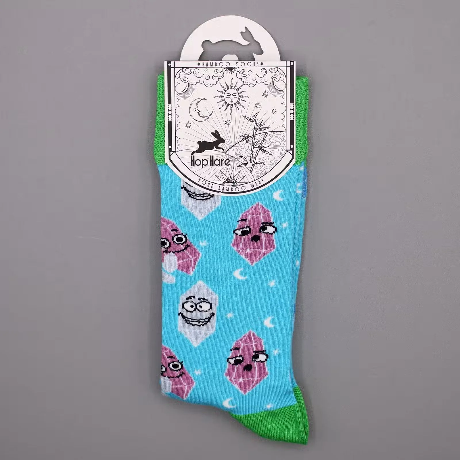 Hop Hare Bamboo Socks SM - Lucky Gemstones 4.jpg