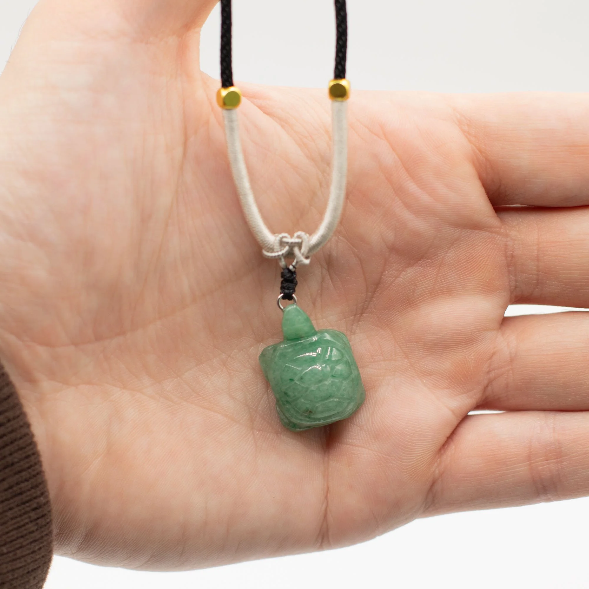 Jade Turtle gemstone cord necklace.jpeg