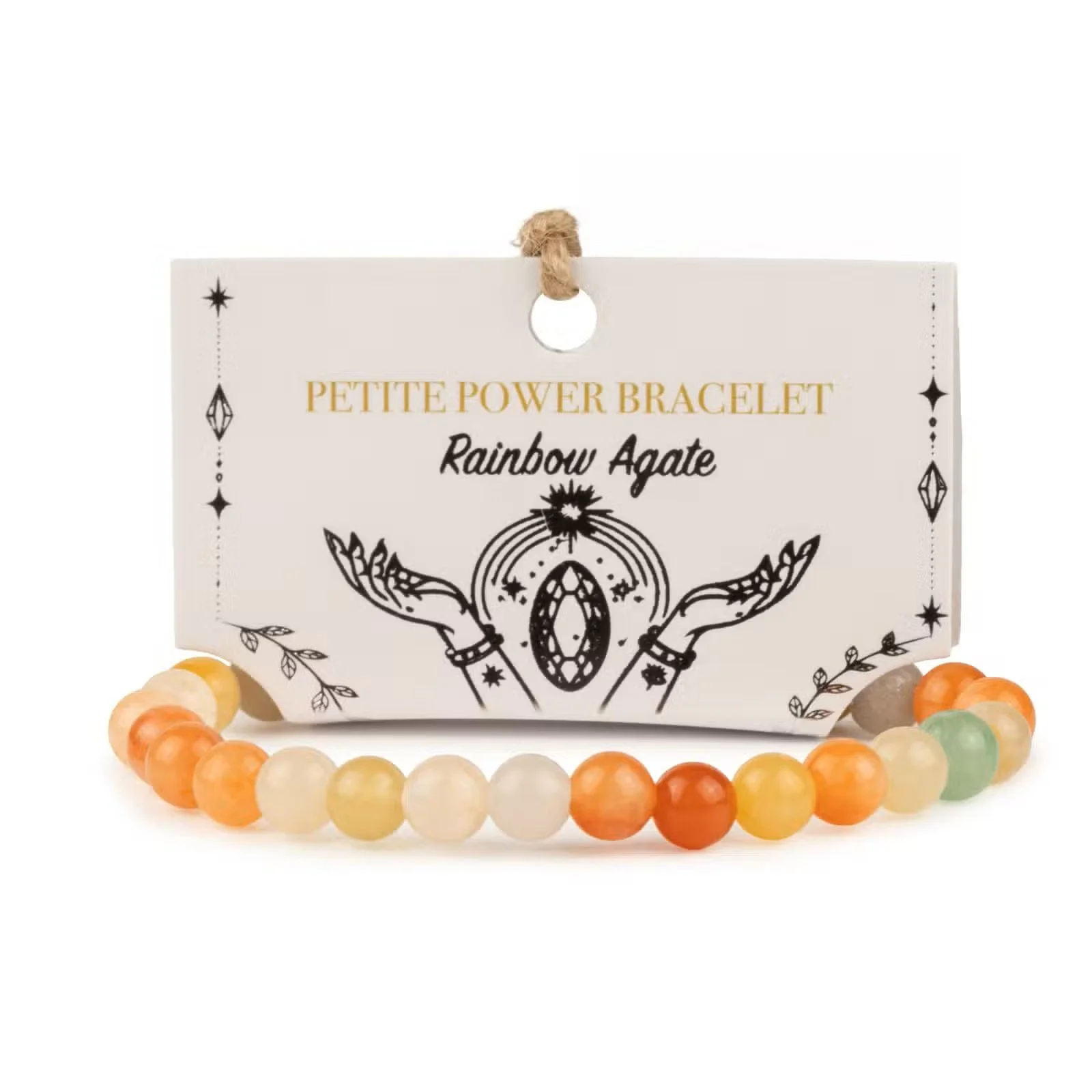Petite Power Bracelet (17cmx6mm) - Rainbow Agate 1.jpg