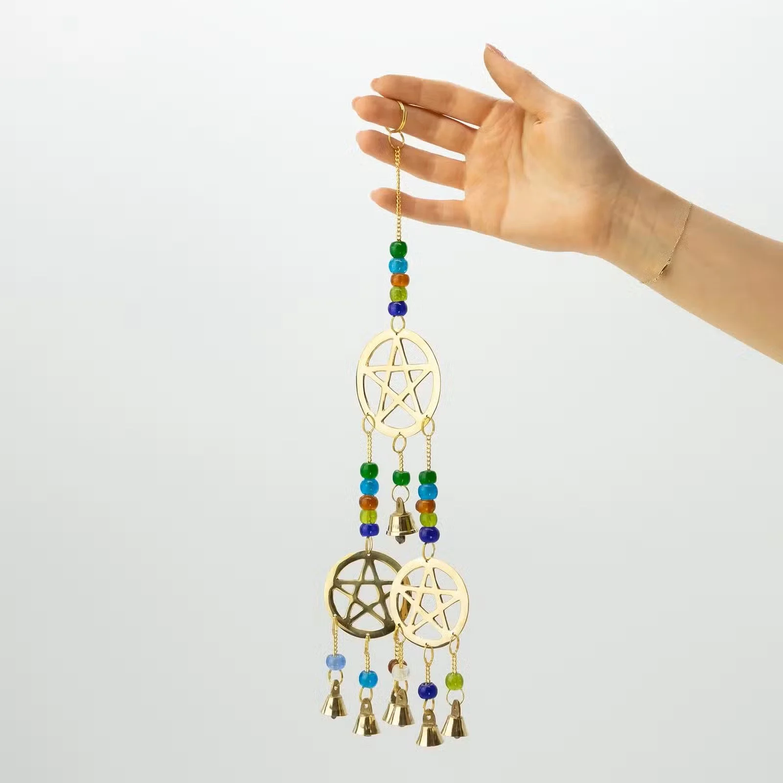 Indian Chimes - Brass Tri-Pentagram - 7 Bells 6.jpg