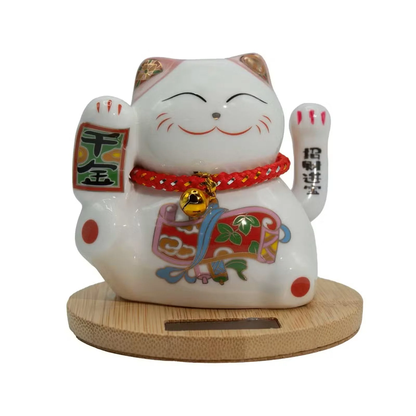 Solar Money Cat Wooden Base - Pink moving Hand 1.jpg