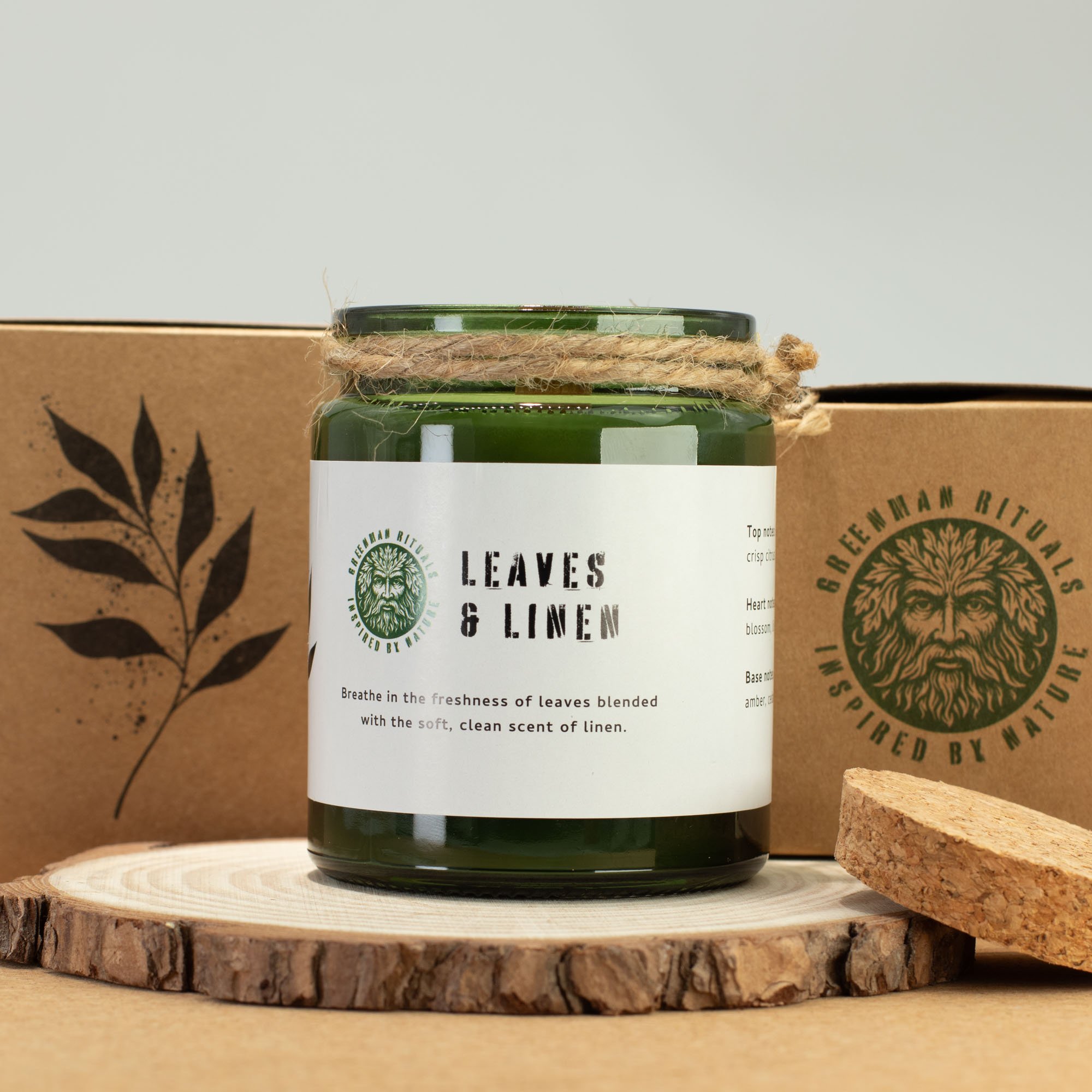 Woodwick Soy Candle - Leaves and Linen Image 4.jpeg