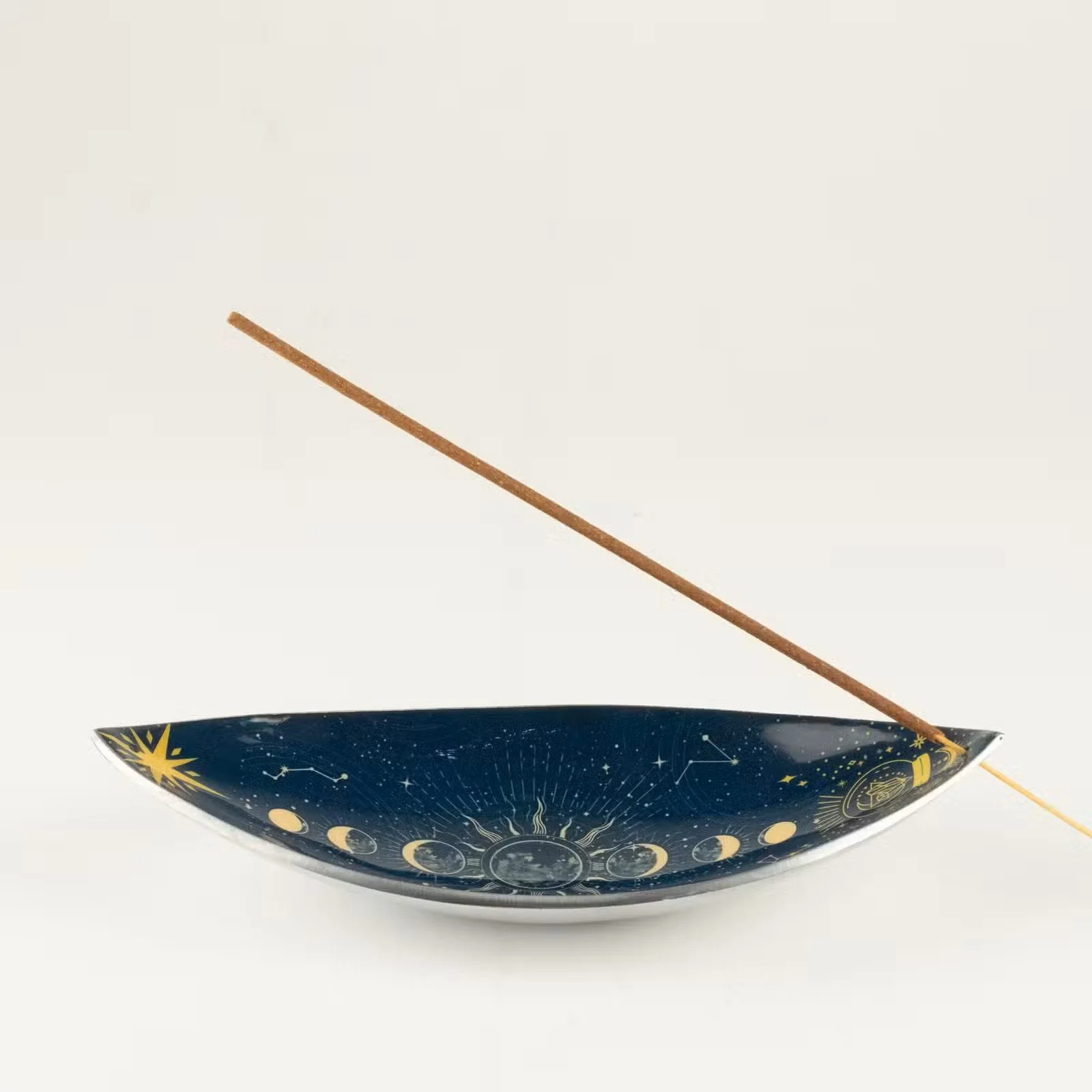 Enamel Incense Bowl - Aluminum - Zodiac Moon Phases 5.jpg