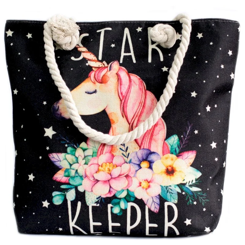 Unicorn Design Rope Handle Bag Image 1.jpg
