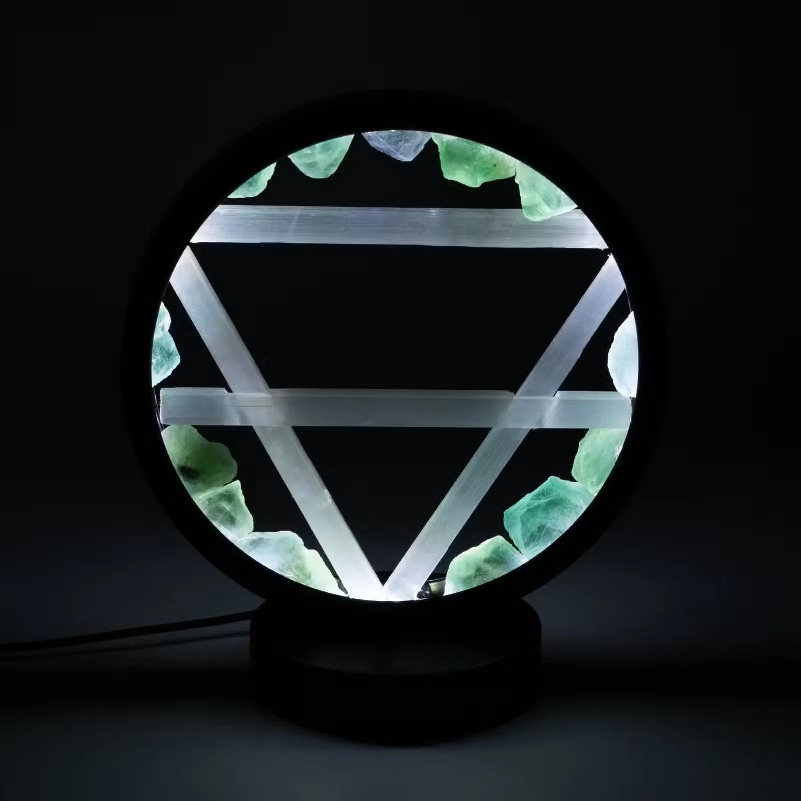 Gemstone Halo Lamp - Earth - Aventurine & Selenite 2.jpg