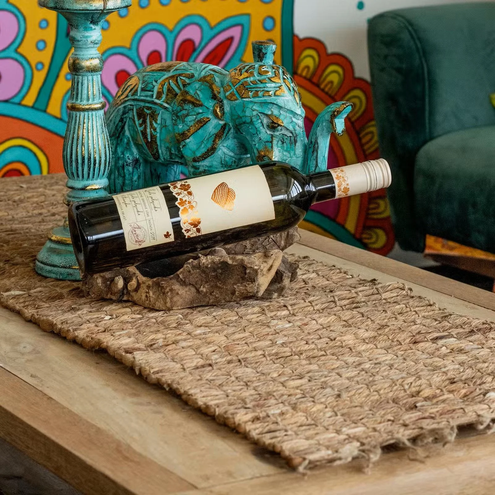 Water Hyacinth Table Runner - Robusta And Fringe - 150cm.jpg