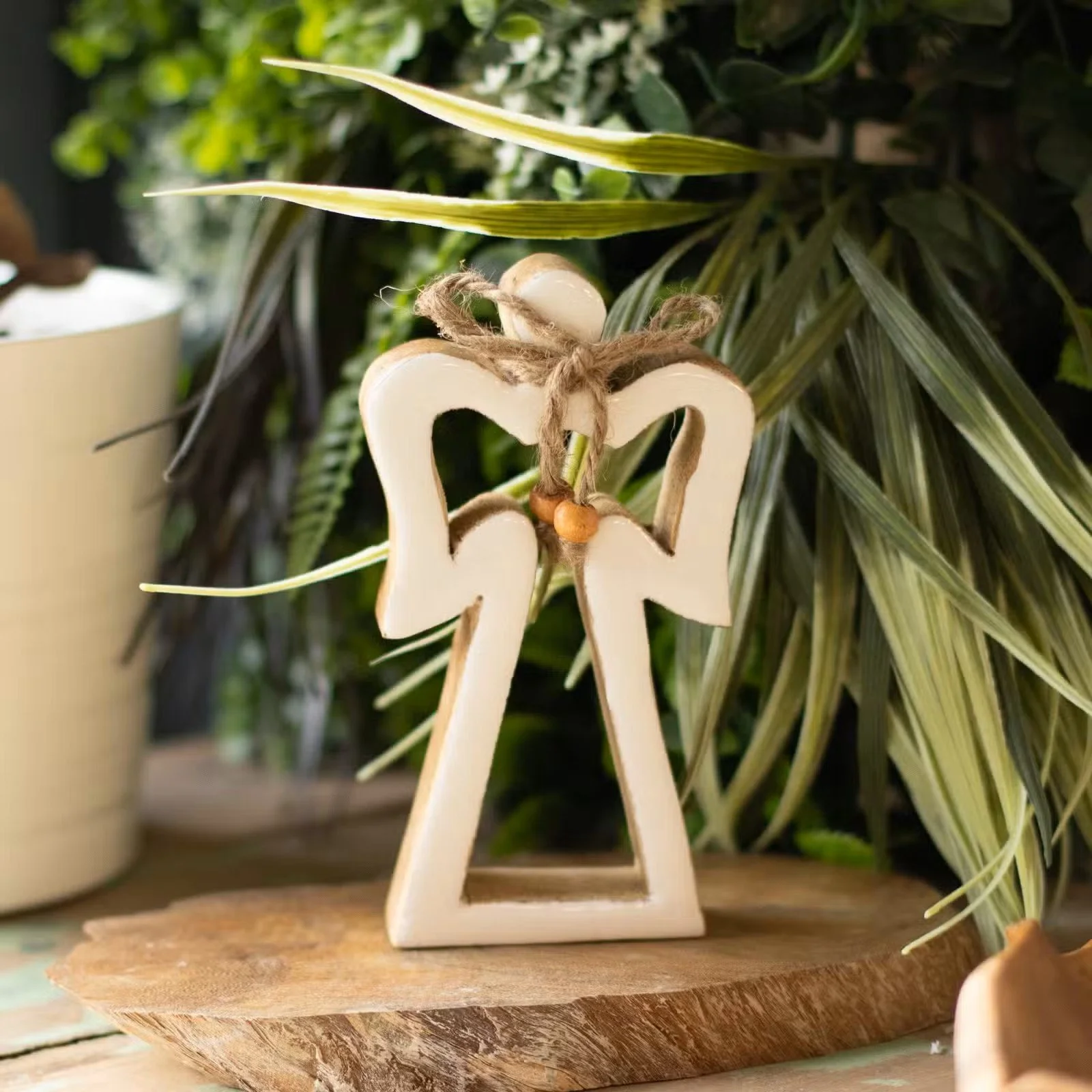 Small Mango Wood Halo Angel - White Enamel 2.jpg