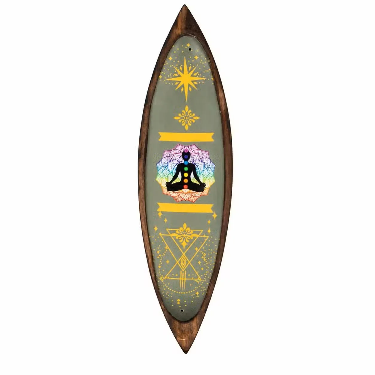 Enamel Incense Bowl - Mango Wood - Chakra 1.jpg
