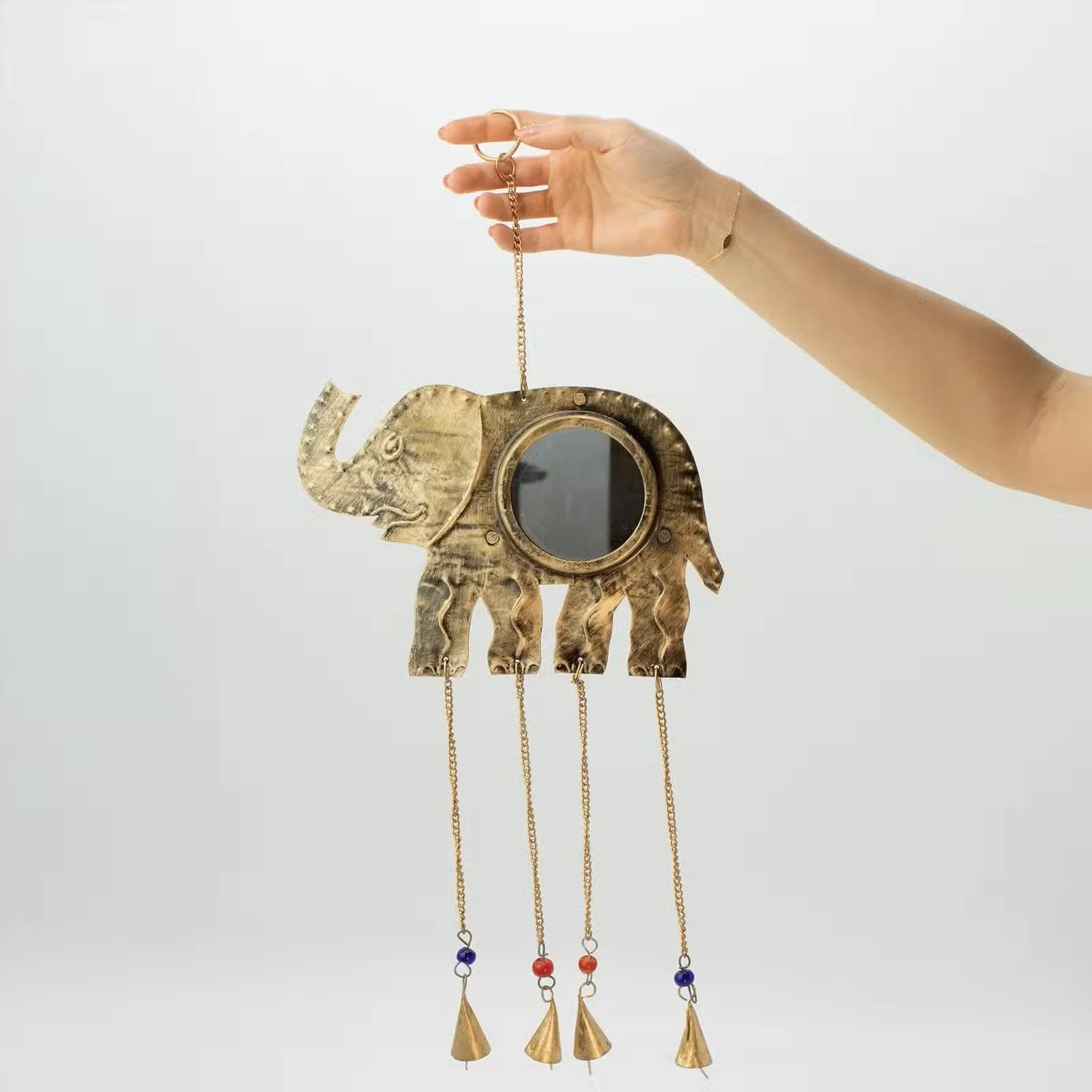 Indian Chimes - Elephant Lrg Mirror 4 Bells 5.jpg