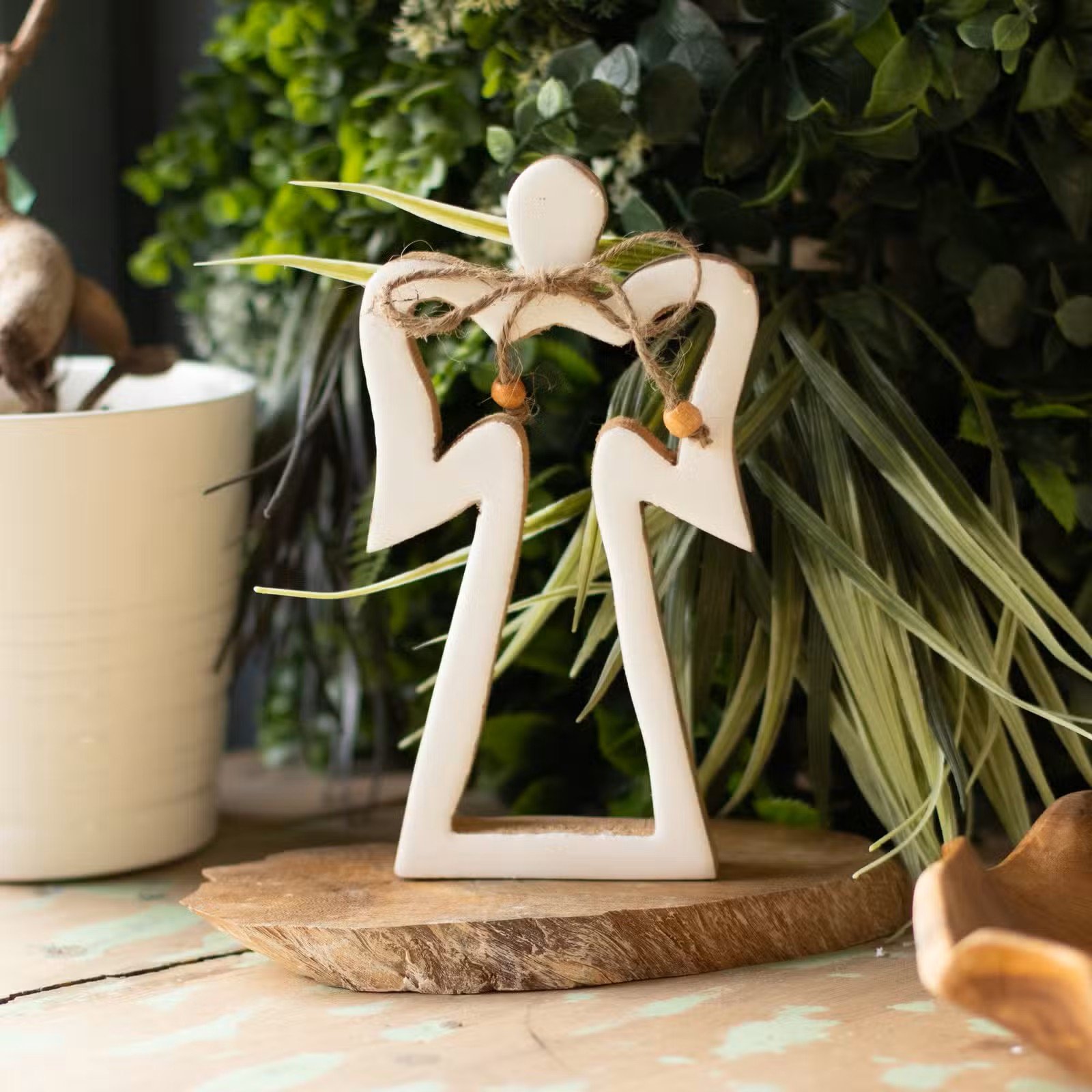 Med Mango Wood Halo Angel - White Enamel 2.jpg