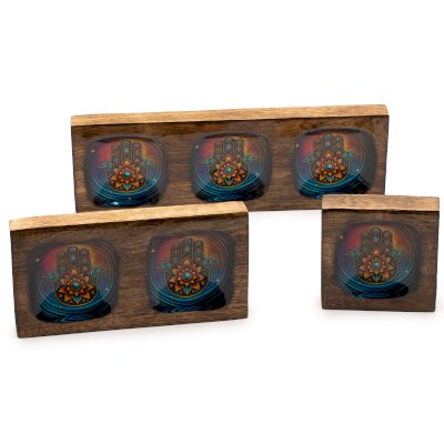 Enamelled Mango Tray Set - Hamsa IMAGE 4.jpg