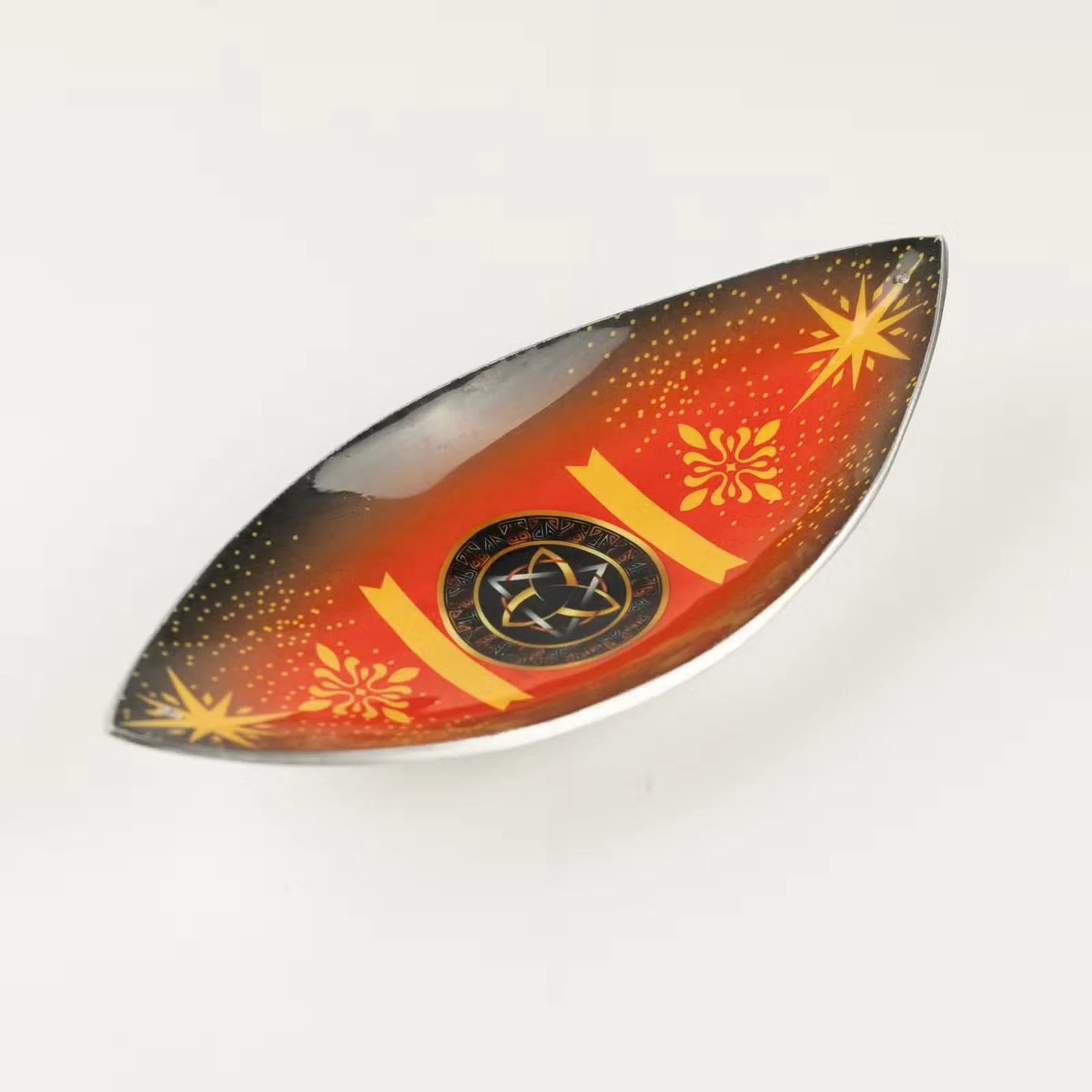 Enamel Incense Bowl - Aluminum - Pagan Triquetra 4.jpg