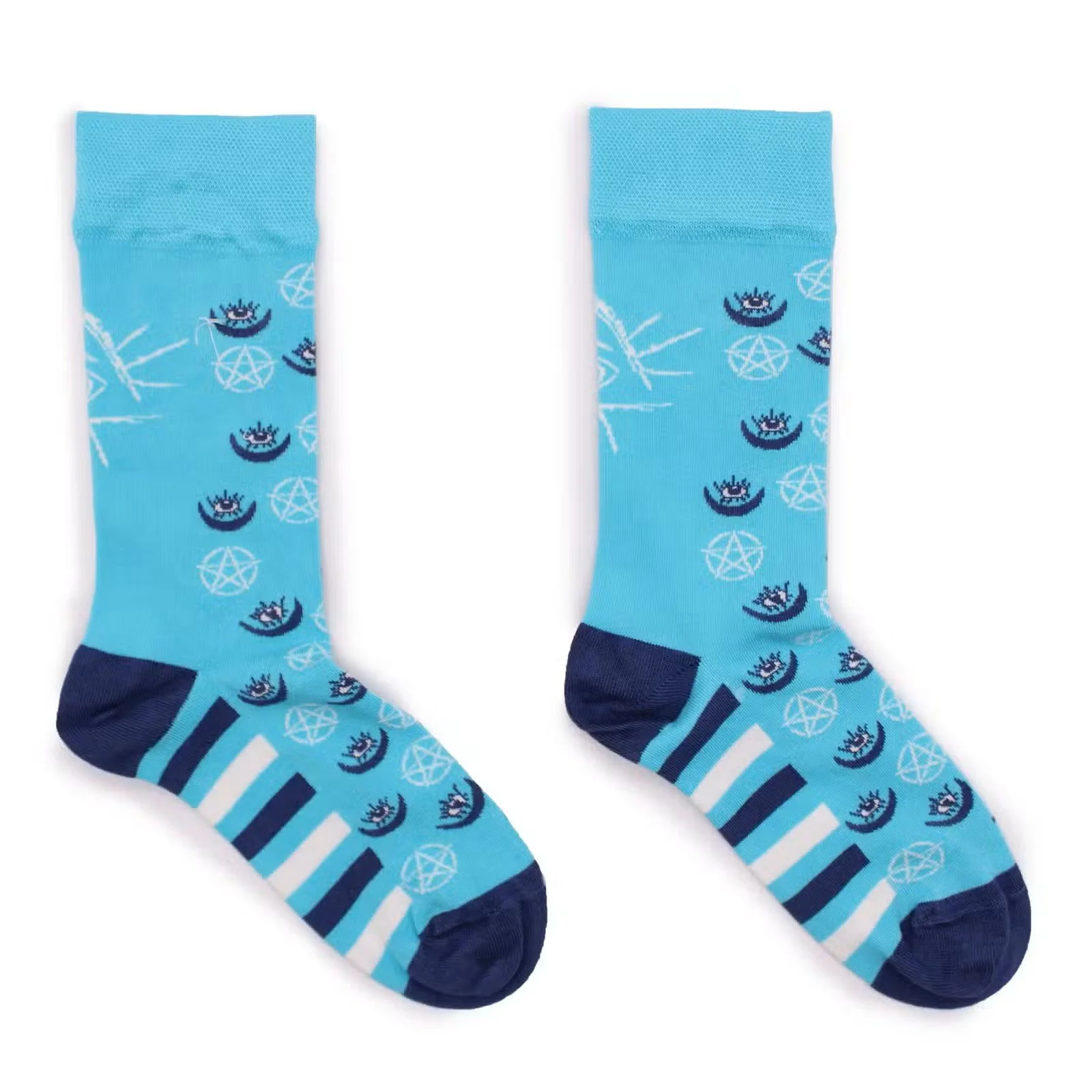 Hop Hare Bamboo Socks SM - Pentagram and Evil Eye 3.jpg