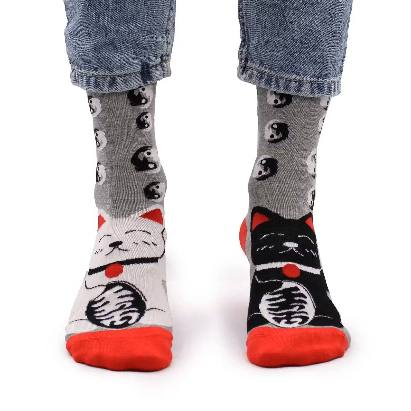 Hop Hare Bamboo Socks SM - Lucky Cats 2.jpg