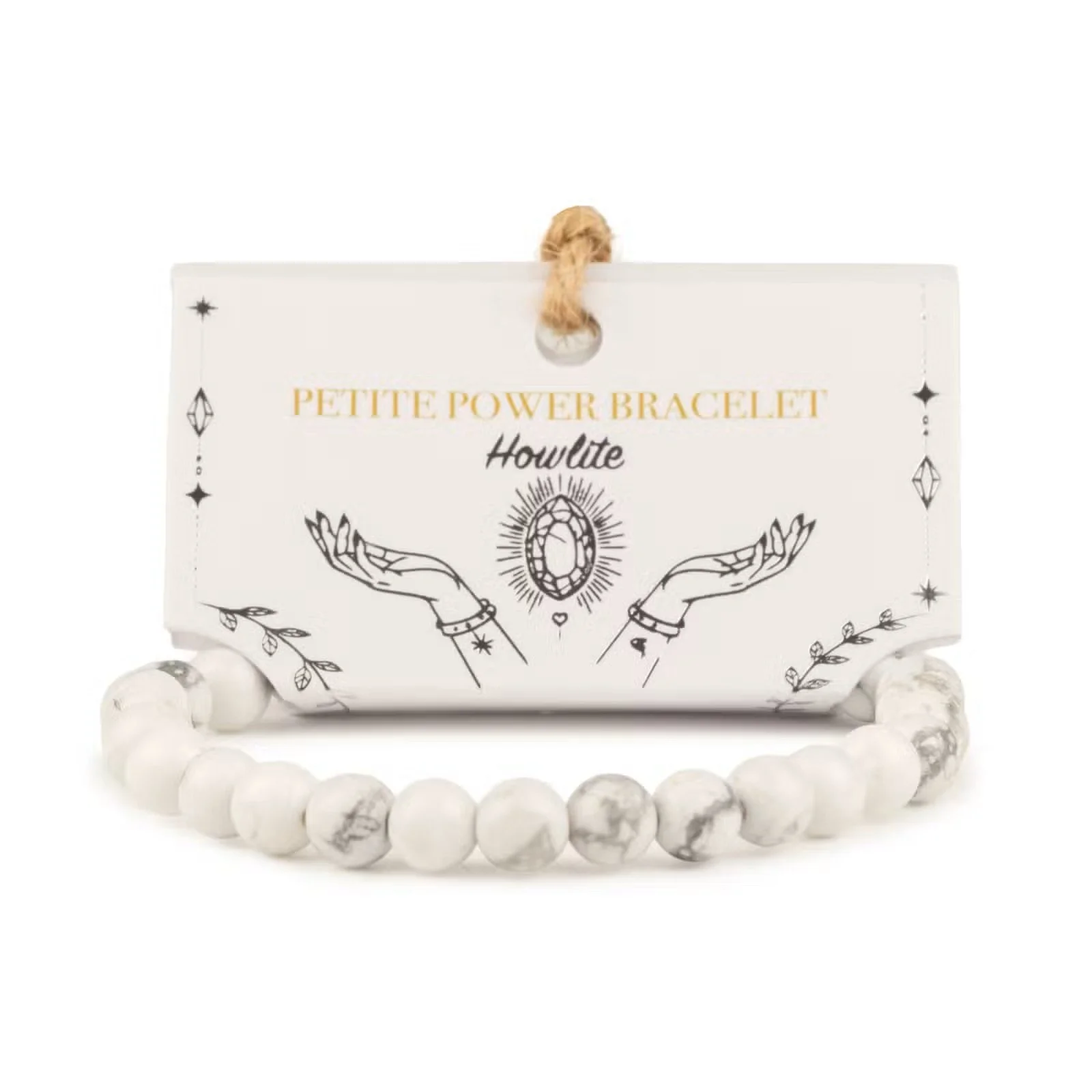Petite Power Bracelet (17cmx6mm) - Howlite 1.jpg