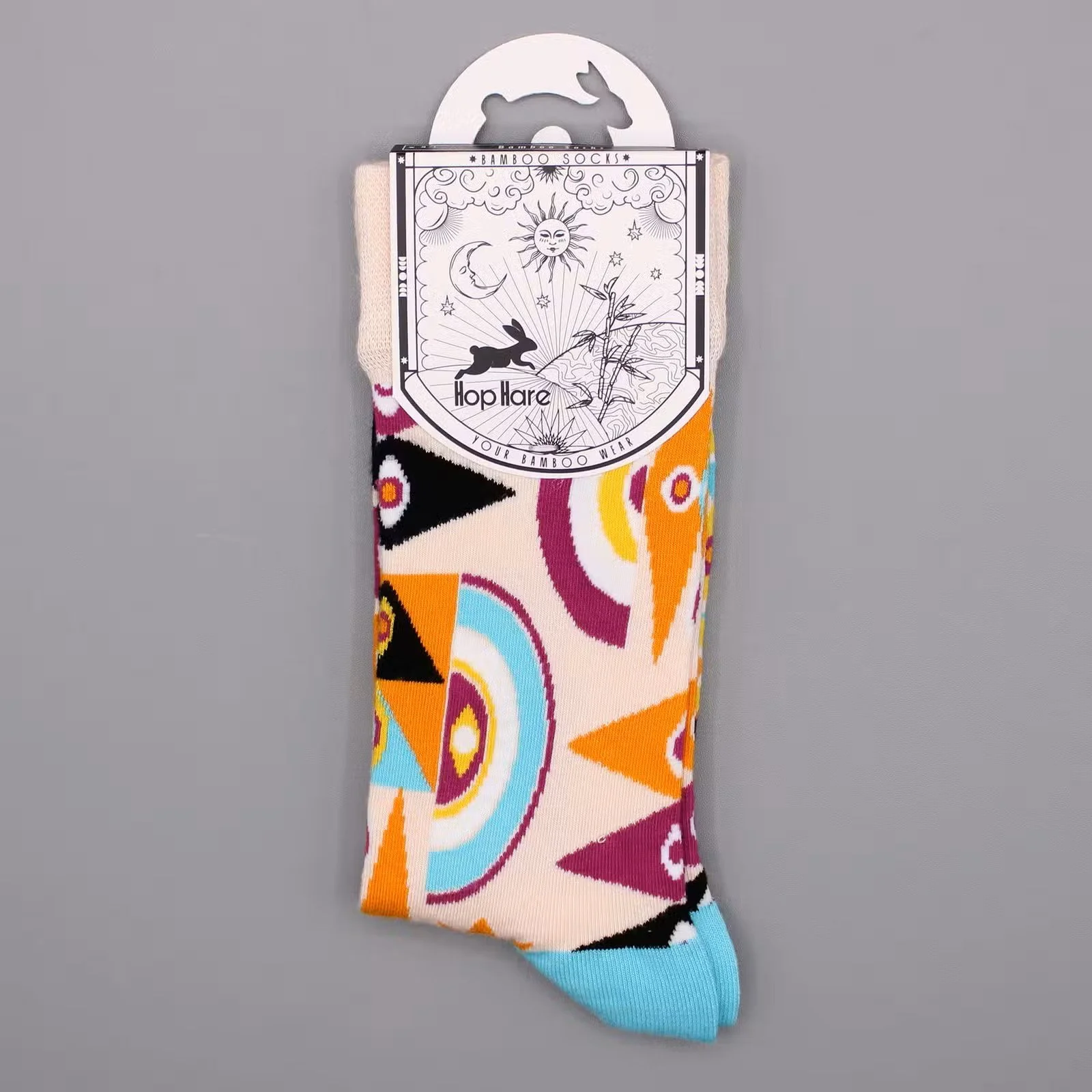 Hop Hare Bamboo Socks SM - Psychedelic Evil Eye 4.jpg