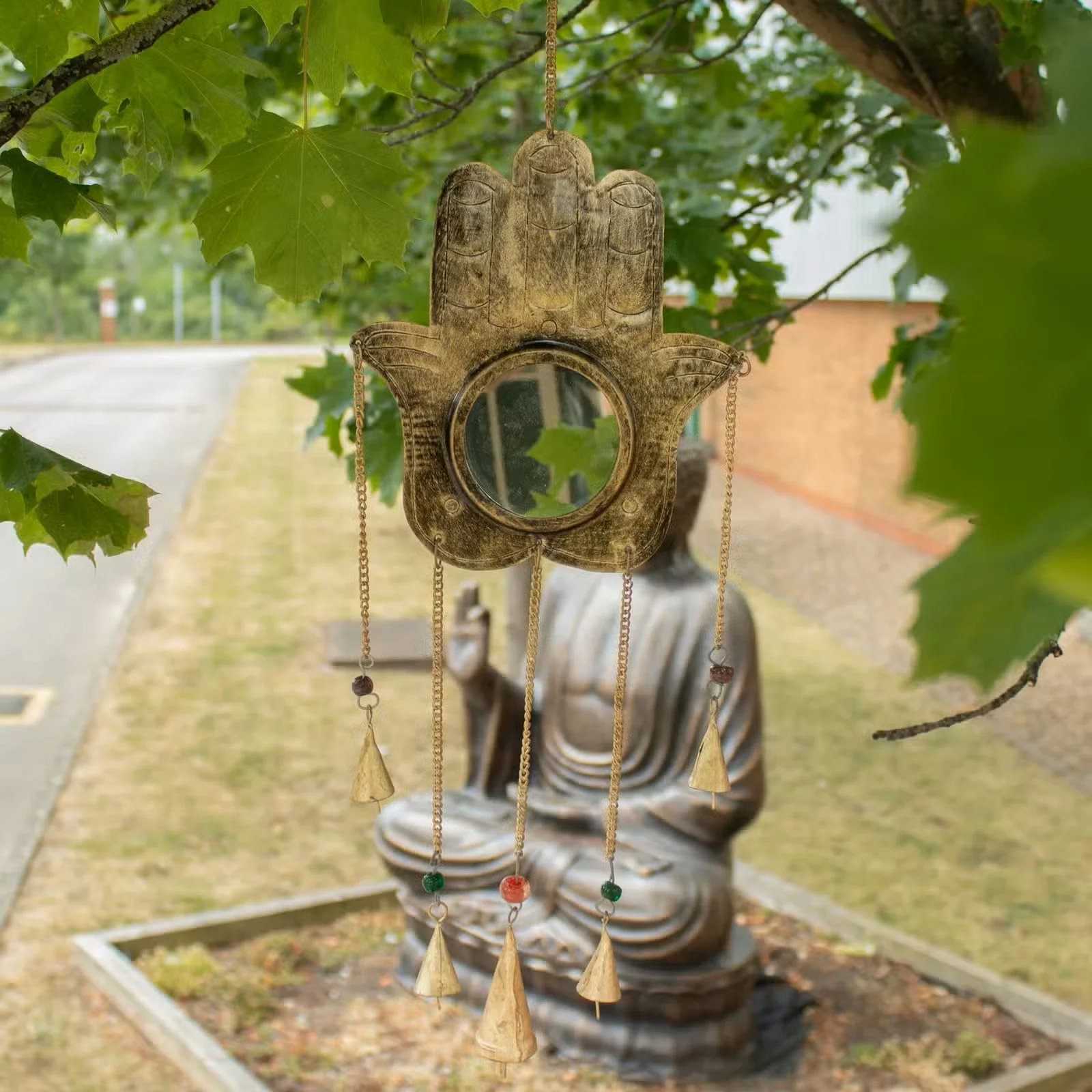 Indian Chimes - Hamsa Lrg Mirror 5 Bells 3.jpg