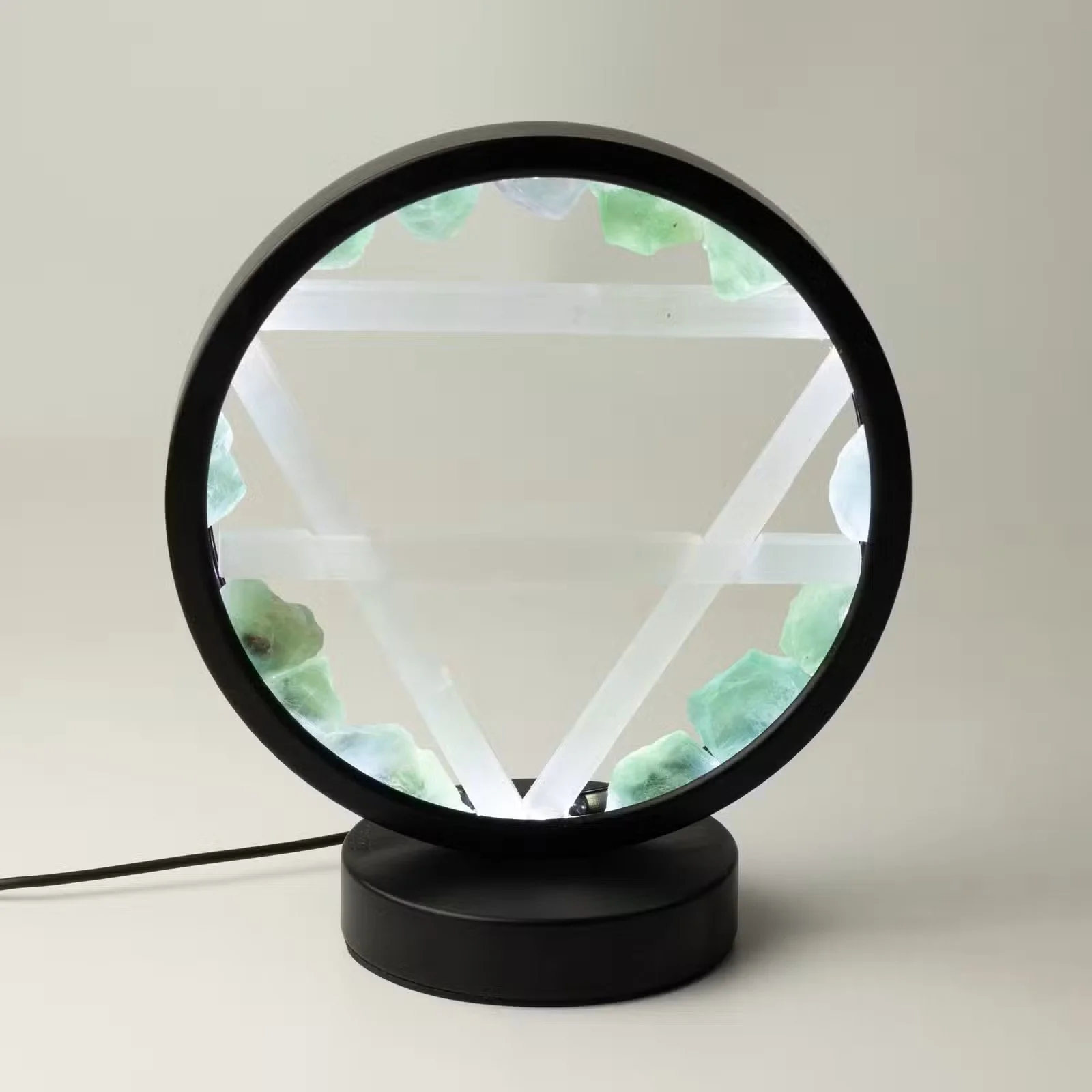 Gemstone Halo Lamp - Earth - Aventurine & Selenite 1.jpg