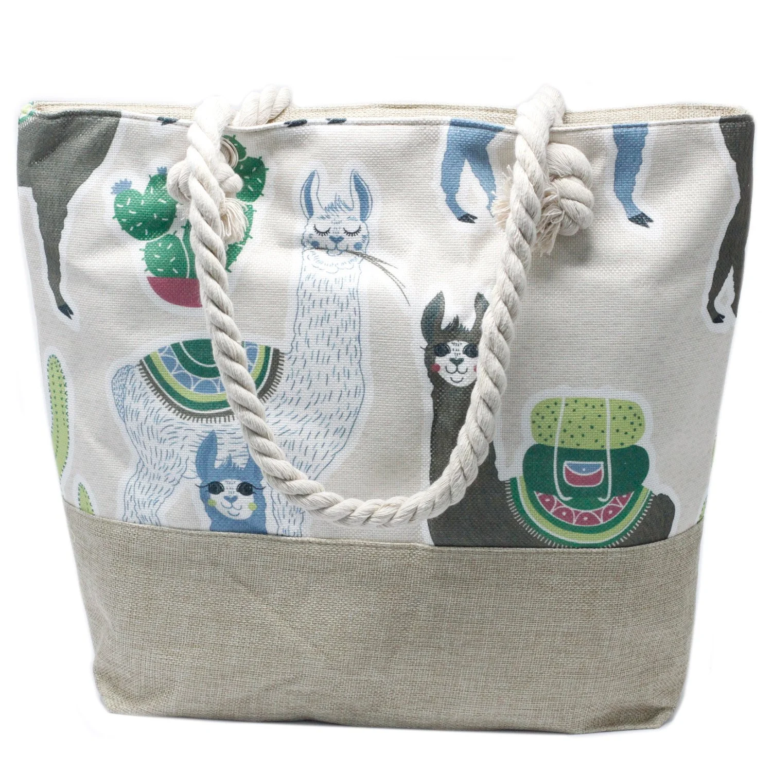 Llama Design rope handled Bag Image 1.jpeg