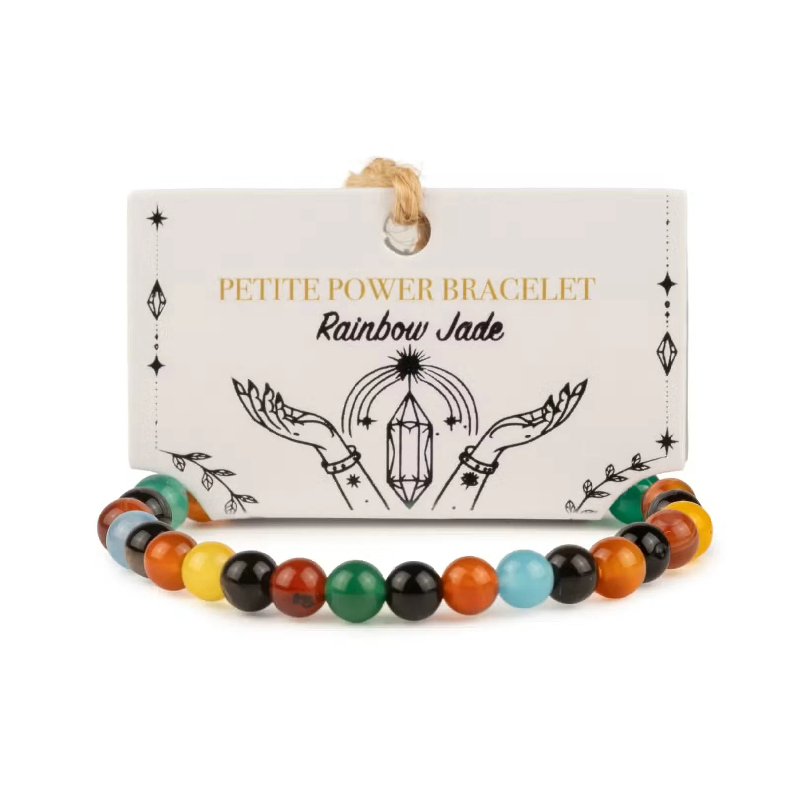 Petite Power Bracelet (17cmx6mm) - Rainbow Jade 1.jpg