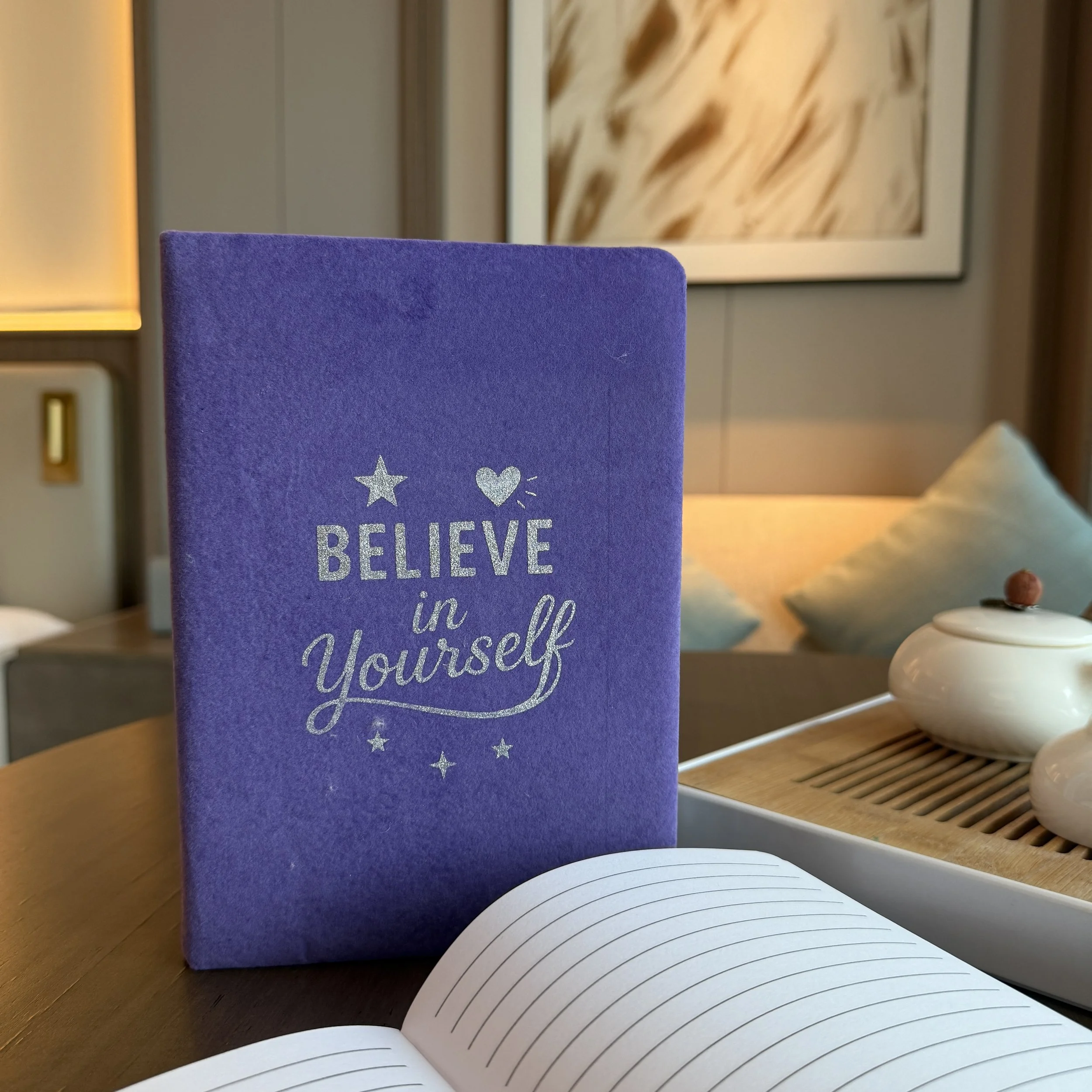 Believe in yourself Lavender velvet notebook 80 pages.jpeg
