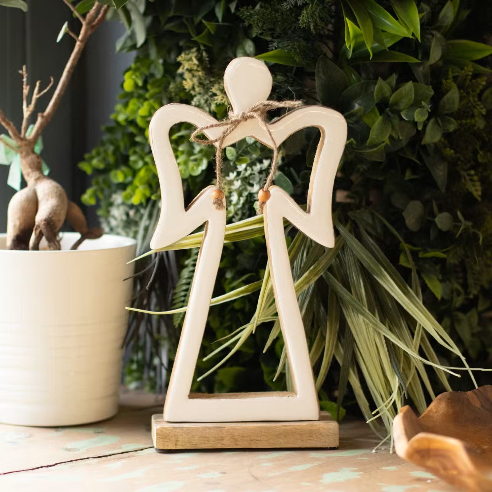 Large Mango Wood Halo Angel - White Enamel 2.jpg