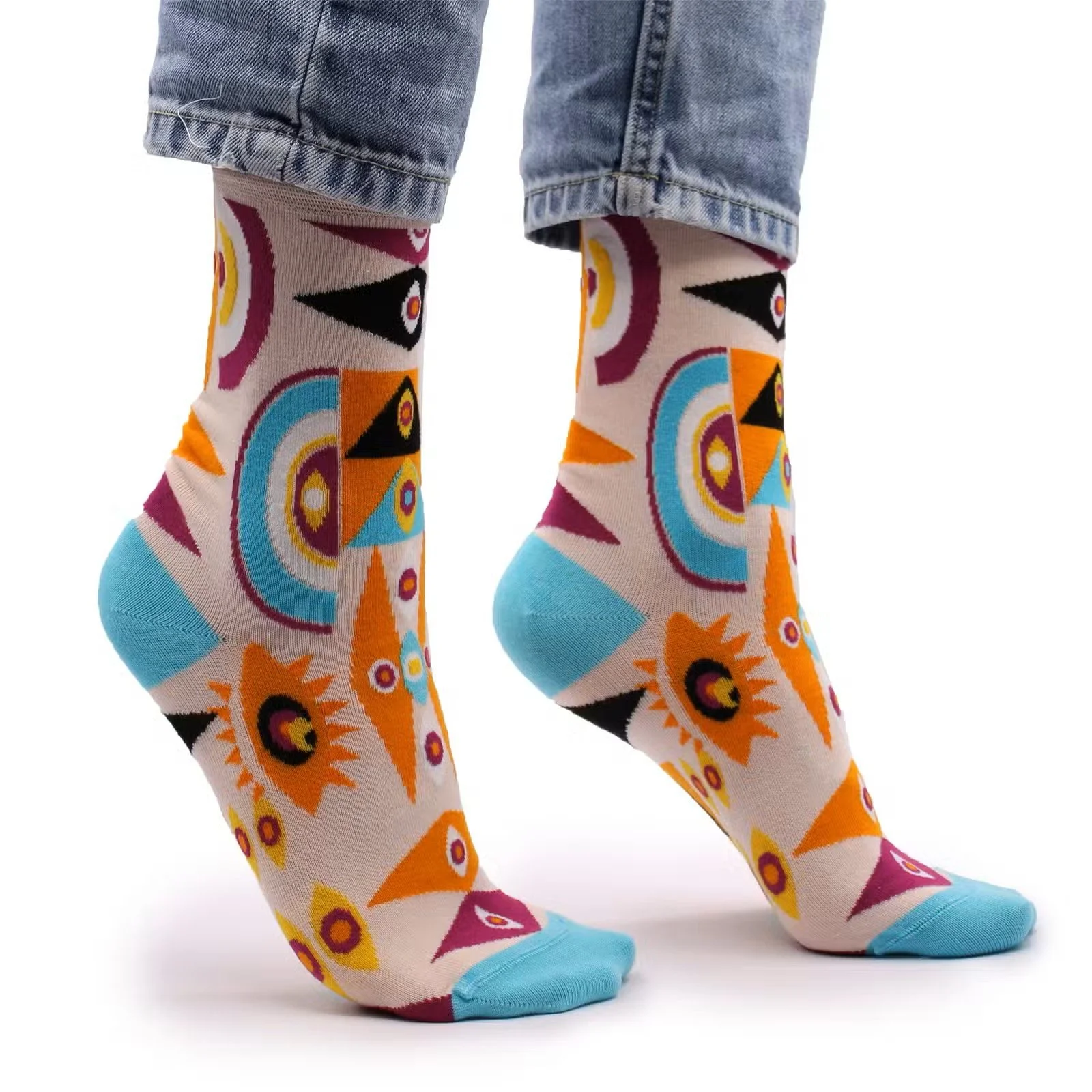 Hop Hare Bamboo Socks SM - Psychedelic Evil Eye 2.jpg