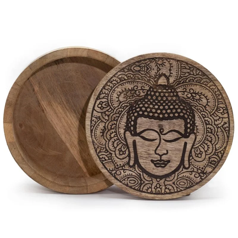 Big Round Box 17.5x7.5cm - Buddha Face Black Engraved.jpg