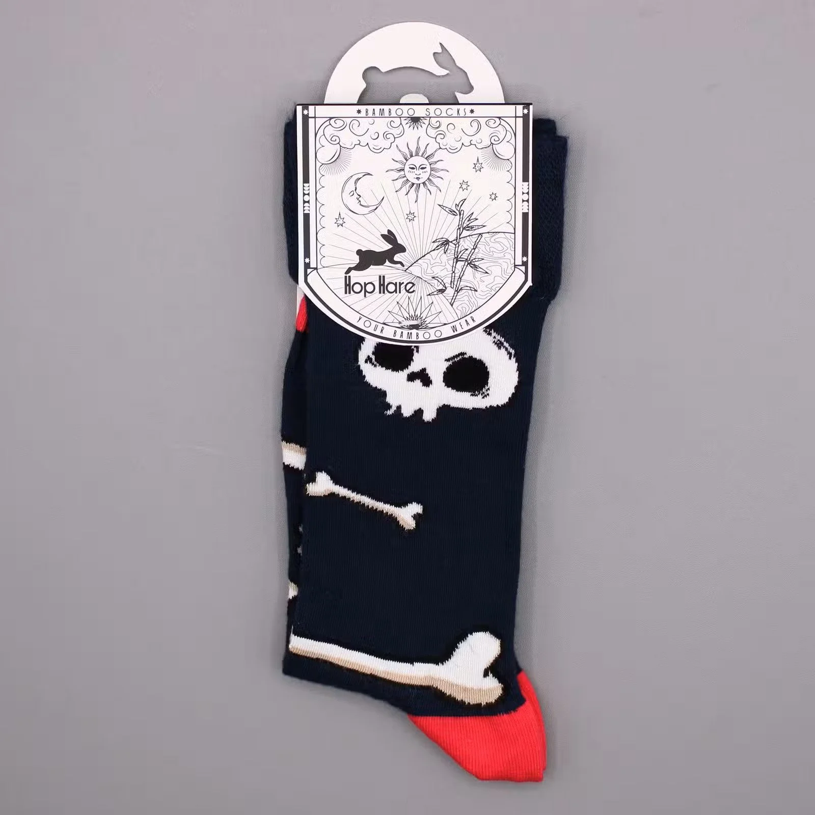 Hop Hare Bamboo Socks SM - Skulls and Bones 5.jpg
