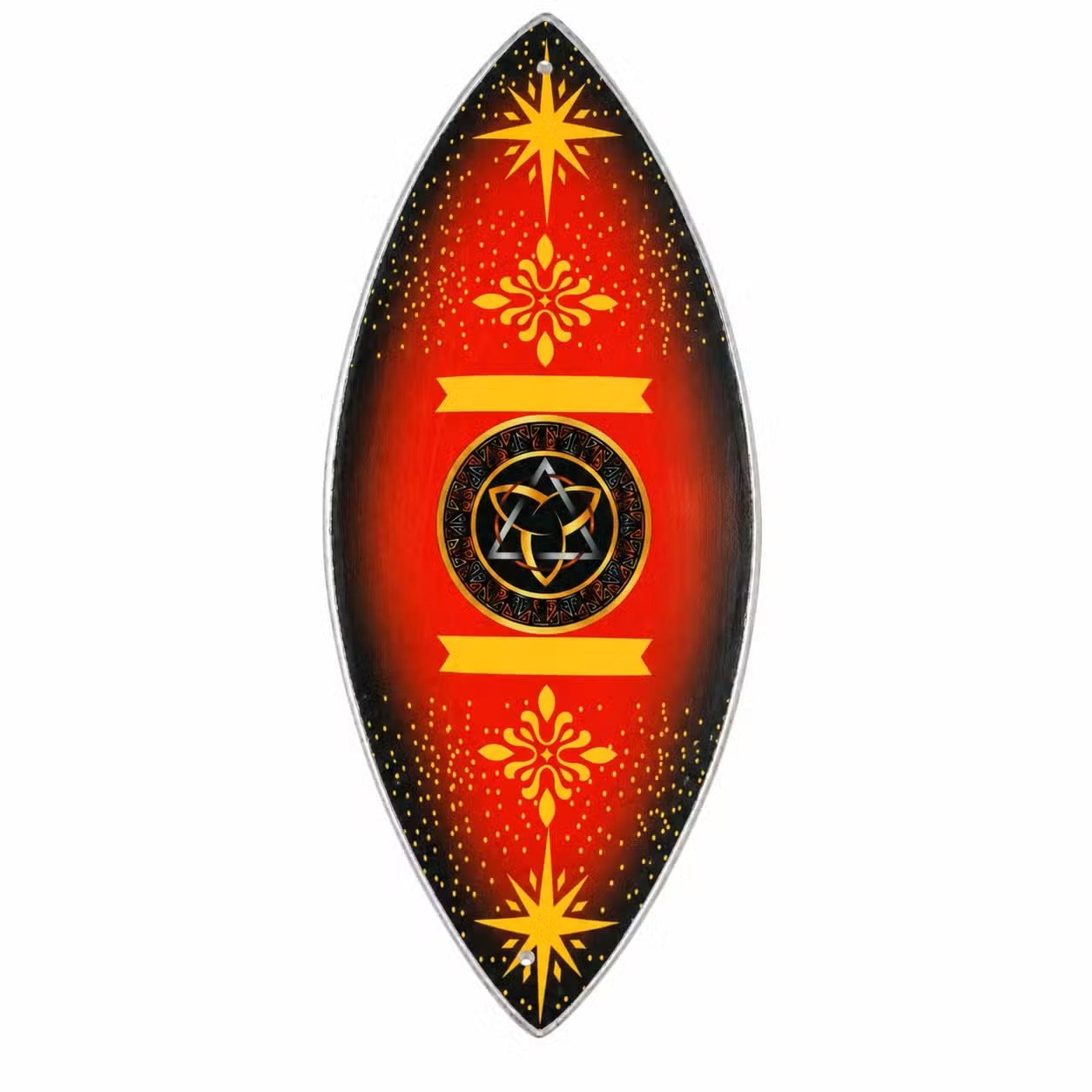 Enamel Incense Bowl - Aluminum - Pagan Triquetra 1.jpg