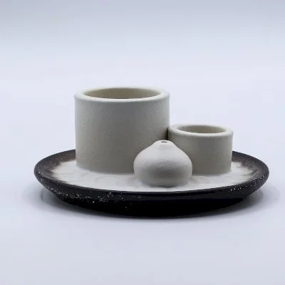 Palo Santo Stick & Smudge Holder - White & Grey Image 3.jpg