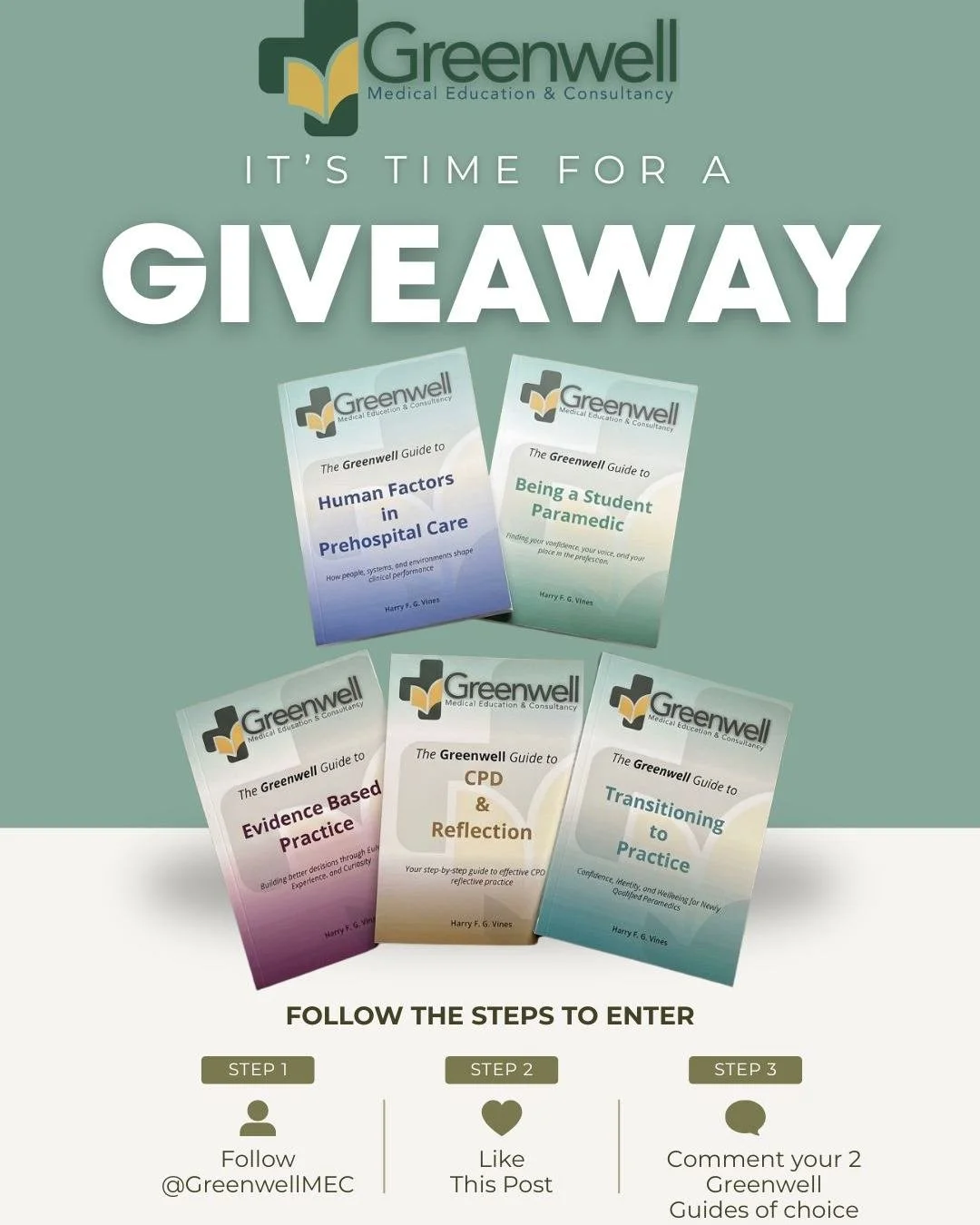 GIVEAWAY - Greenwell Guides

To celebrate the launch of two new additions to the Greenwell Guides range, I&rsquo;m giving away any 2 Greenwell Guides of your choice, plus a handful of extra Greenwell goodies.

Choose from:

📘 CPD &amp; Reflection
🎓