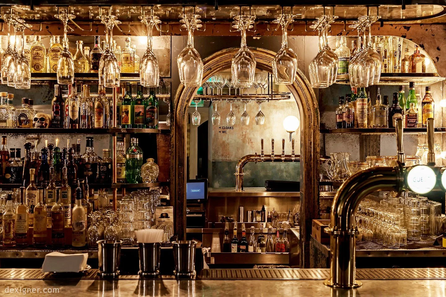 Detail of bars at Omera London.