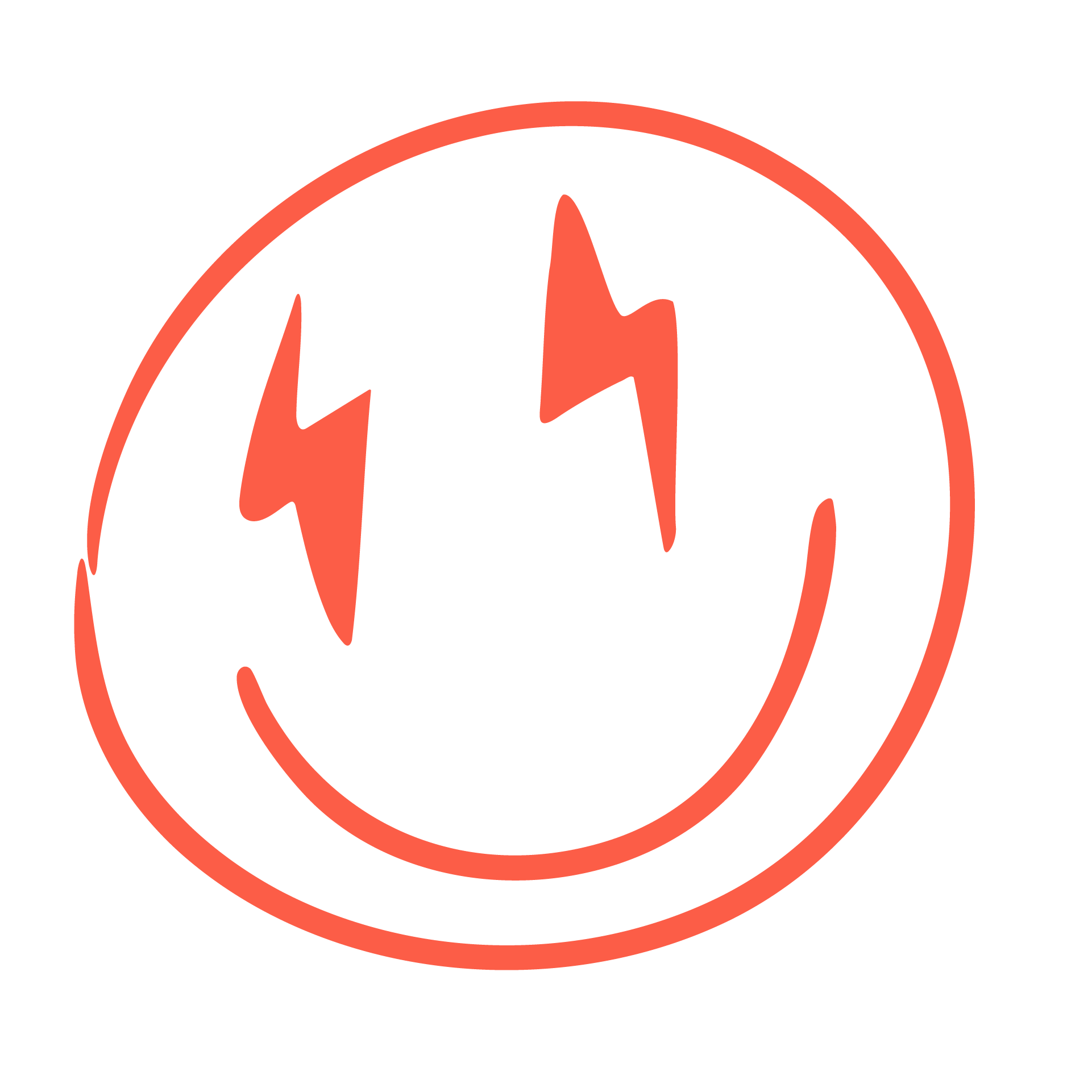 A warning or danger sign with a black background, white circle, and red lightning bolt symbols inside.