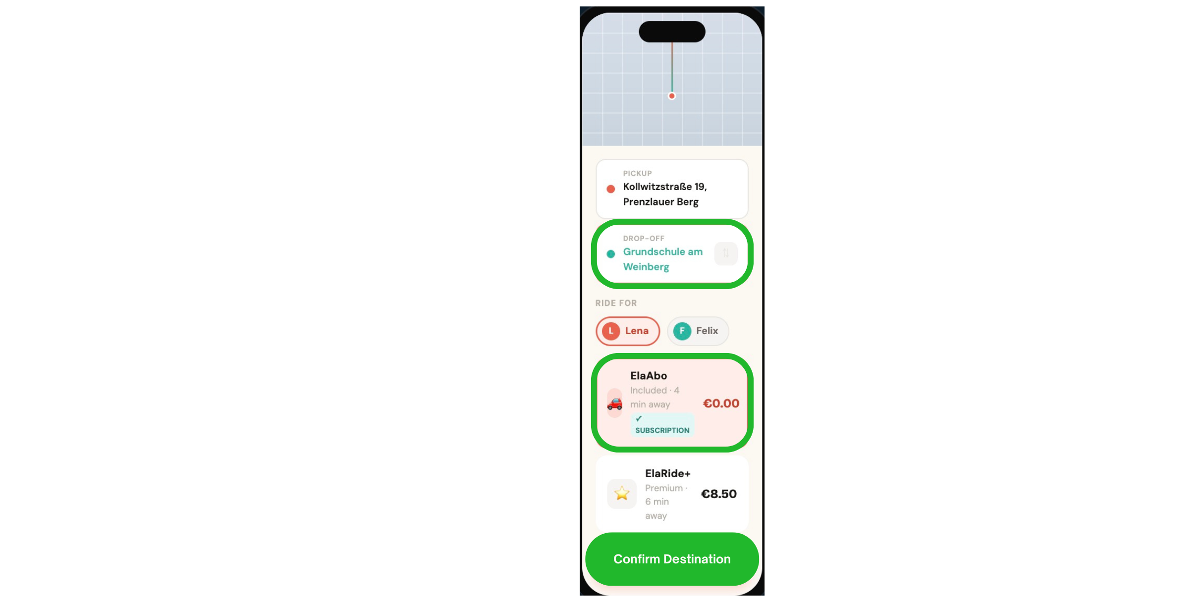 ElaRide App - ElaAbo und ElaRide+