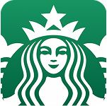 Logo de Starbucks, une sirène stylisée blanche sur fond vert.