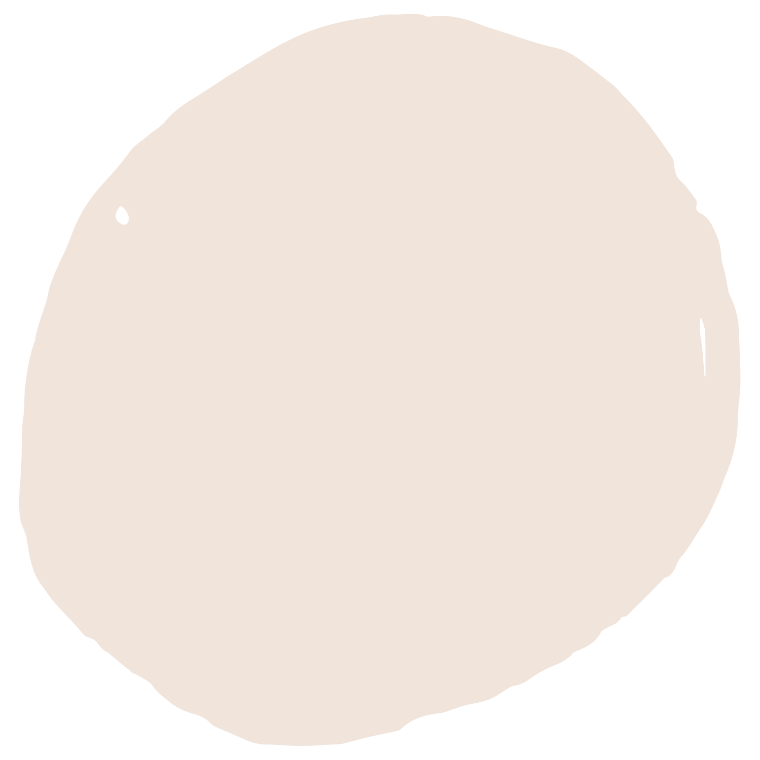 Round organic shape - light beige