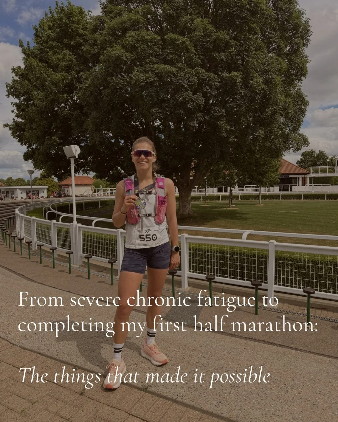 Last weekend I completed my first half marathon. Something I&rsquo;d never have believed was possible nearly 13 years ago when I was deep in the trenches of chronic fatigue syndrome. When I wasn&rsquo;t able to lift myself out of bed without help mos
