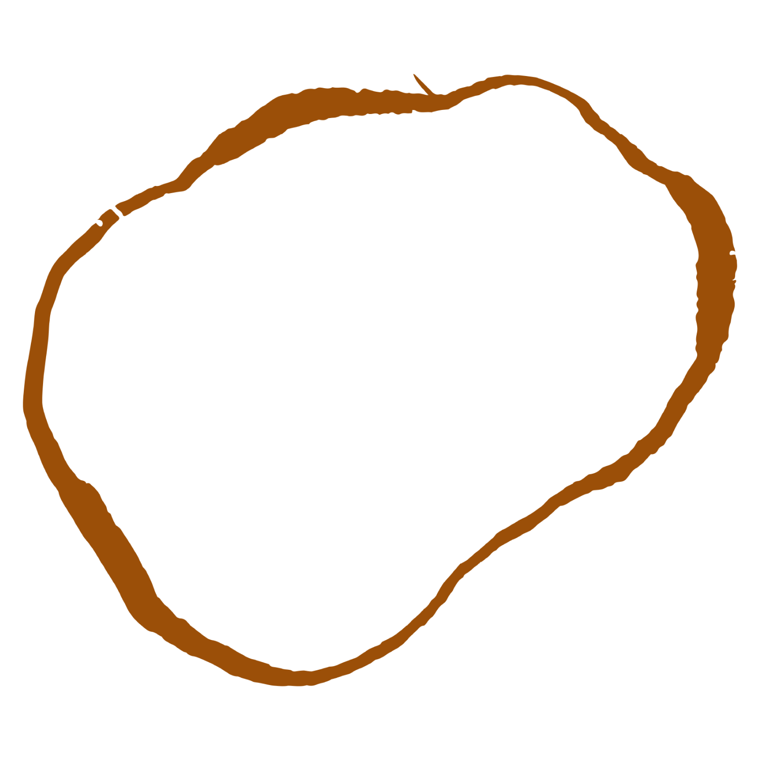 Round organic shape outline