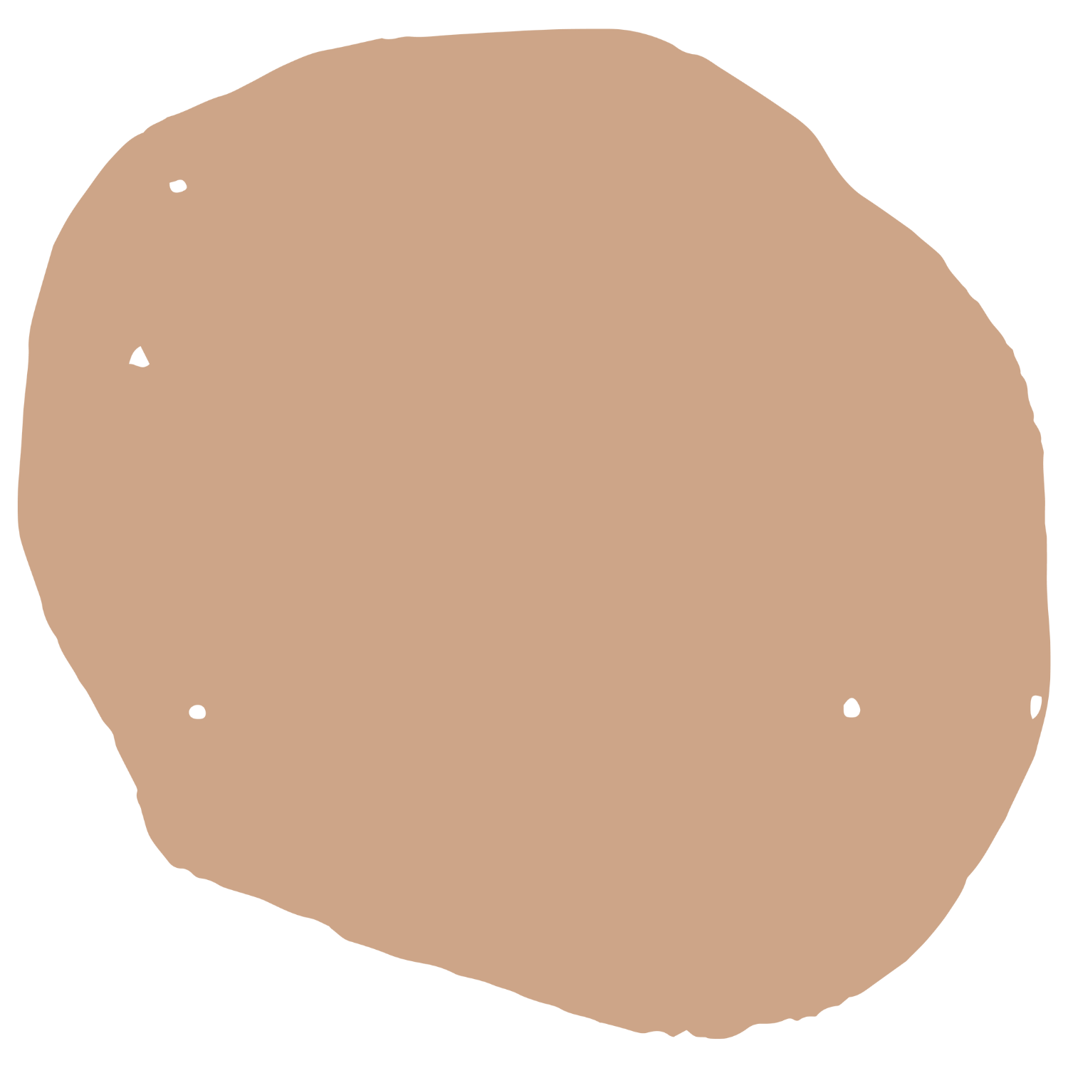 Round organic shape - dark beige