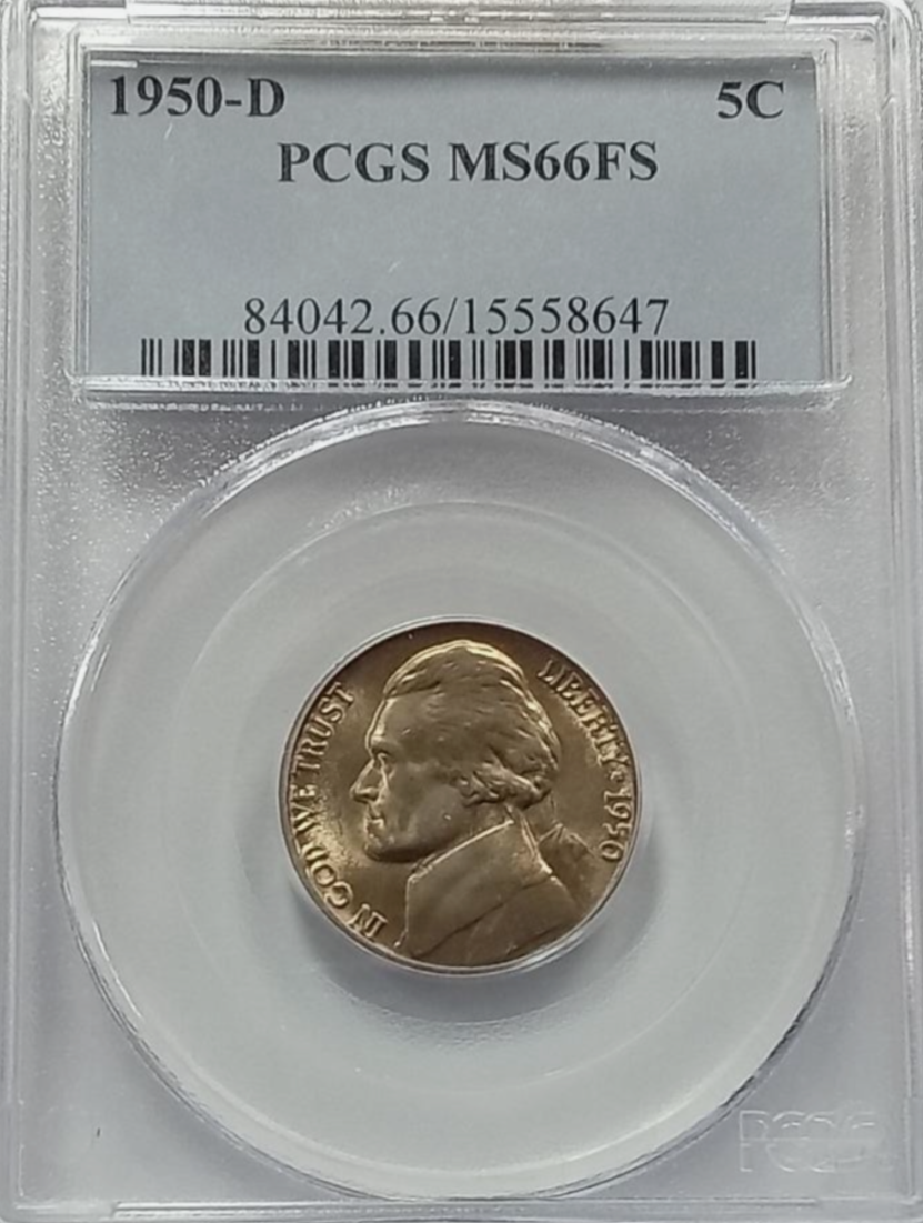 1950-D PCGS Jefferson Nickel Full Steps GEM