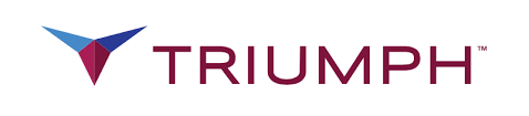 Triumph logo with stylized red and blue emblem and the word 'TRIUMPH' in purple
