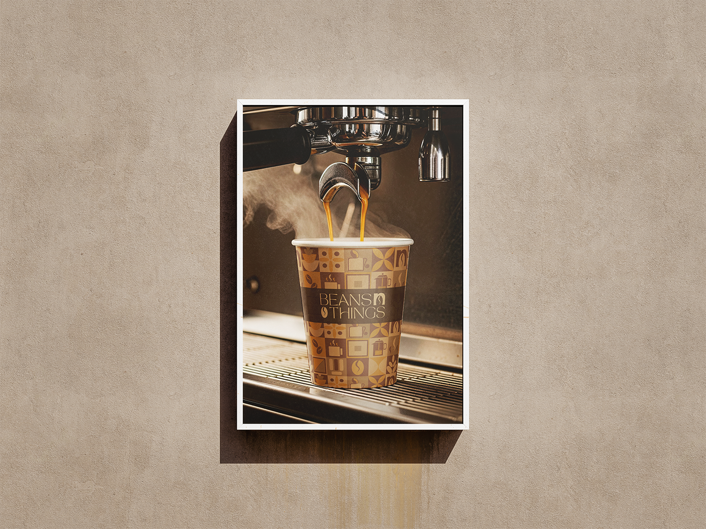 Beans N Things cup on a background.