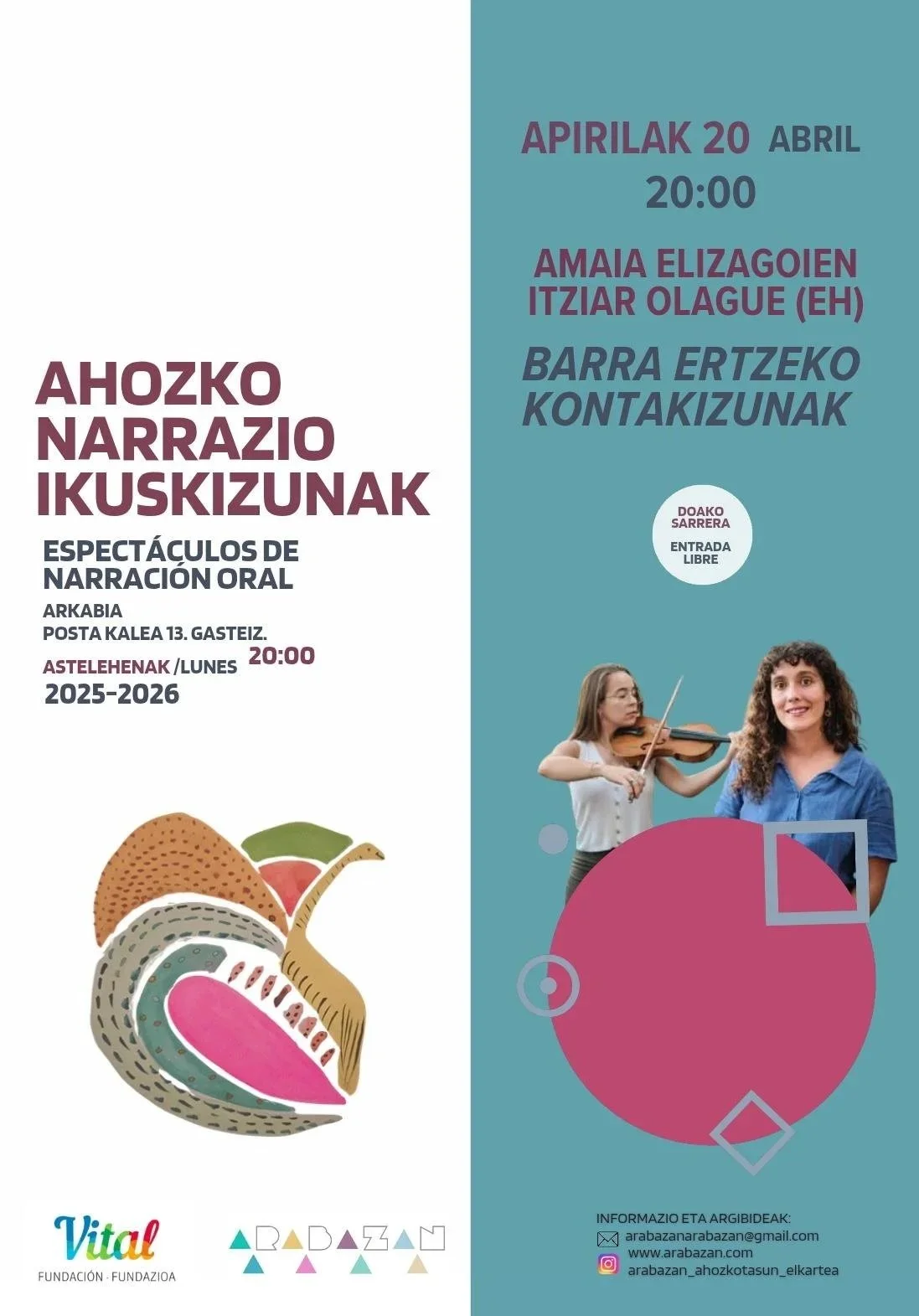 BARRA ERTZEKO KONTAKIZUNAK. AMAIA ELIZAGOIEN ETA ITZIAR OLAGUE