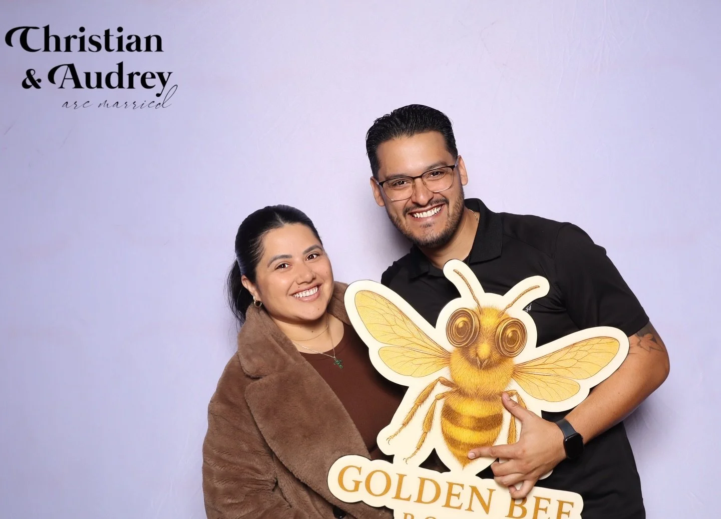 Our Golden Bee Booth prop made it to the event 🐝😜