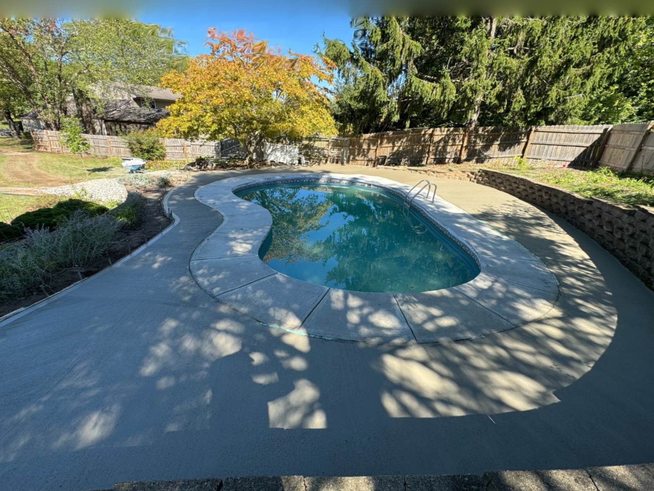Pool Deck Installation with Line rehab