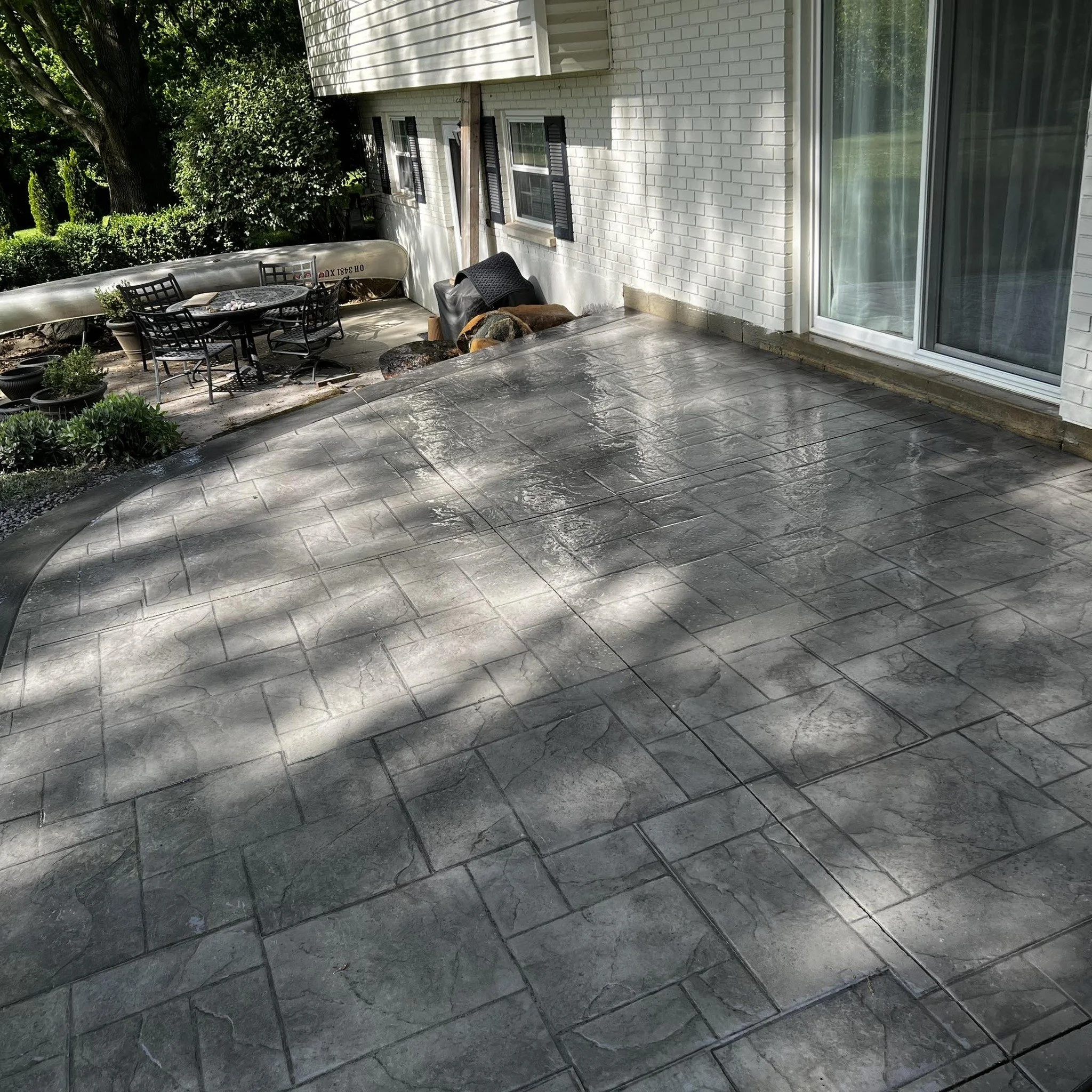 Ashlar slate Stamped Patio