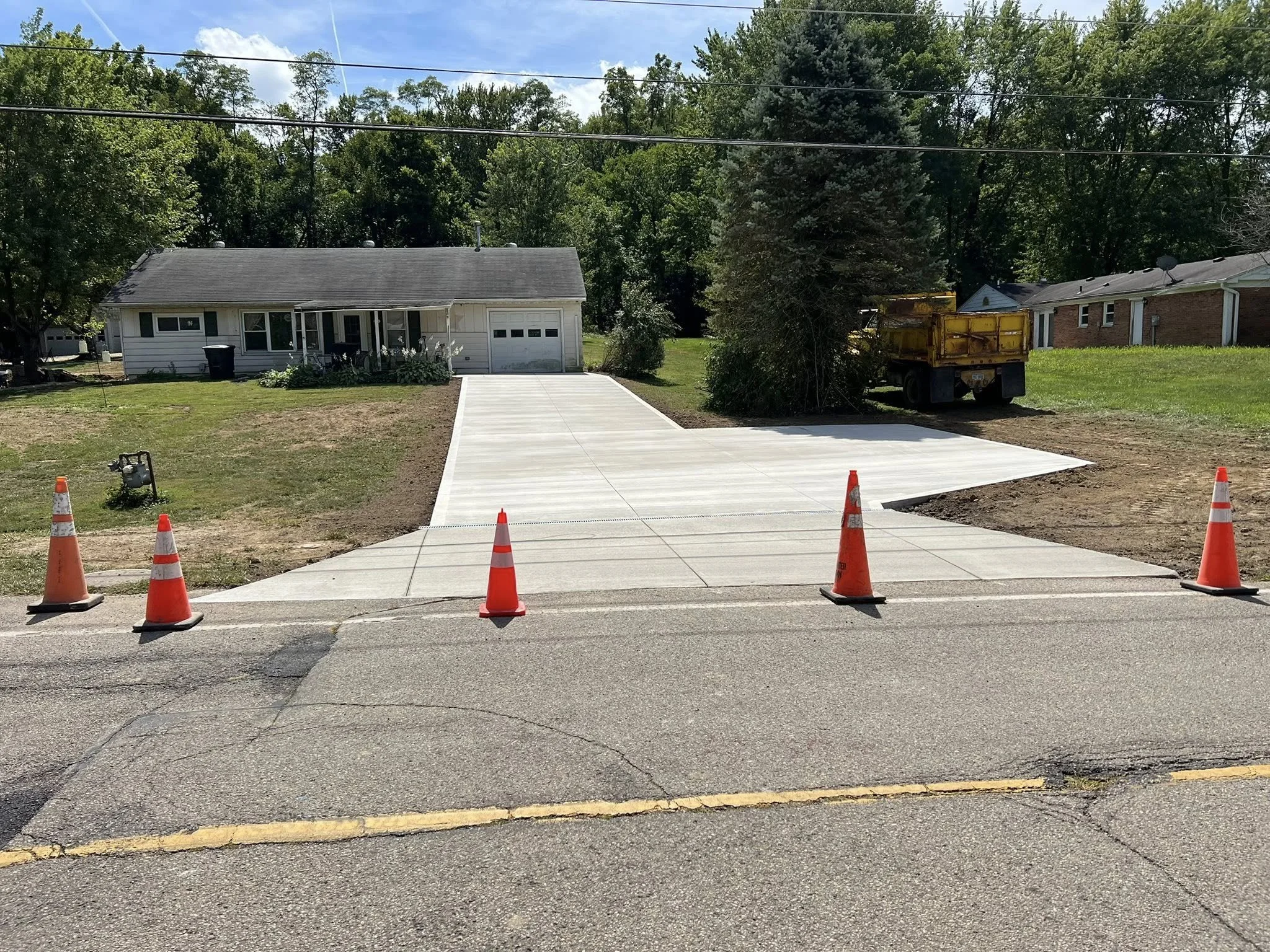 Driveway in Xenia Township with Channel Drain